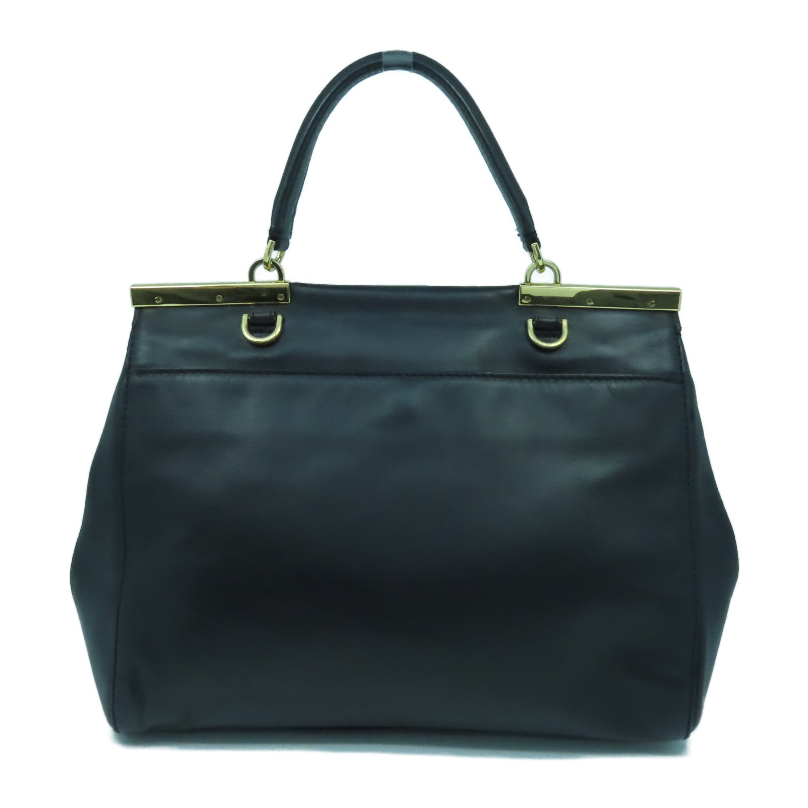 Michael Kors 牛皮皮革Shoulder Bag金扣手挽肩背兩用袋黑色