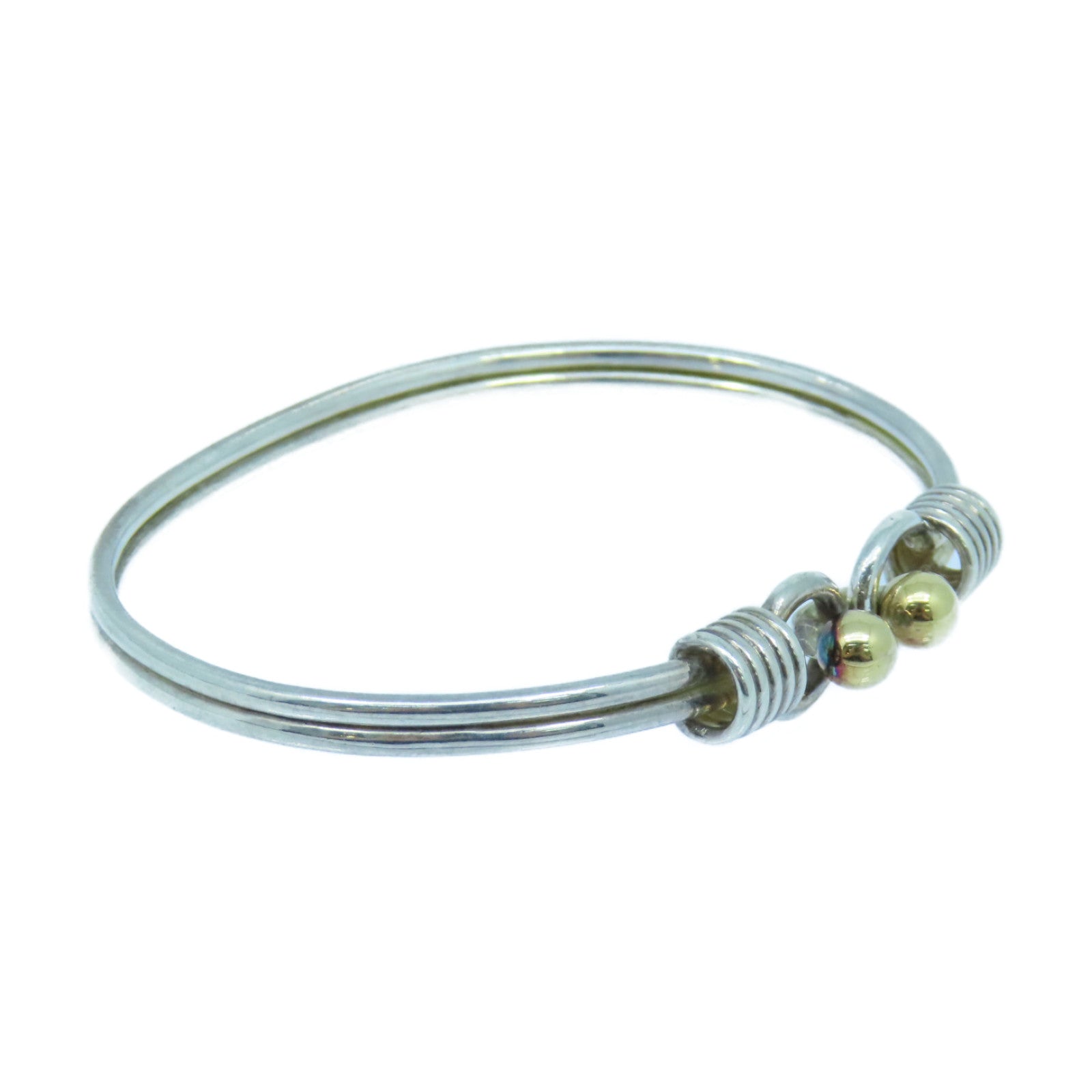TIFFANY＆CO 925純銀/18K黃金Bangle手鐲銀色/金色
