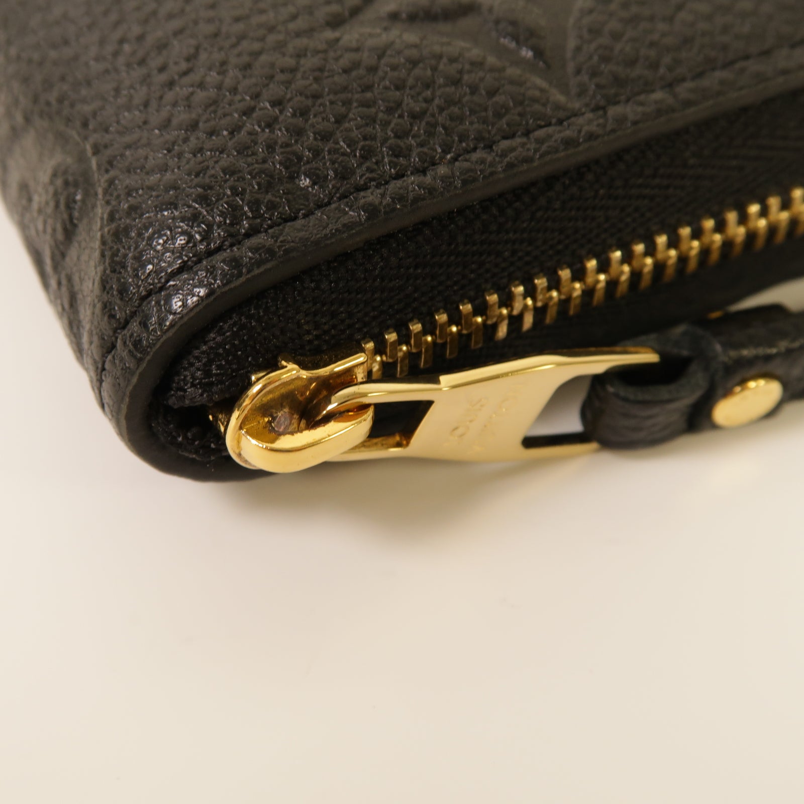 LOUIS VUITTON Monogram Empreinte Zippy Coin Purse金扣零錢包黑色