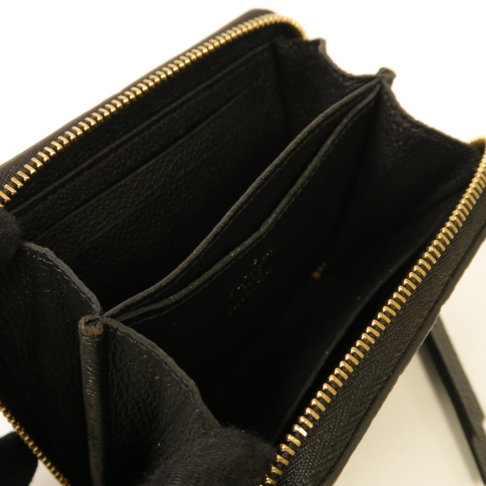 LOUIS VUITTON Monogram Empreinte Zippy Coin Purse金扣零錢包黑色