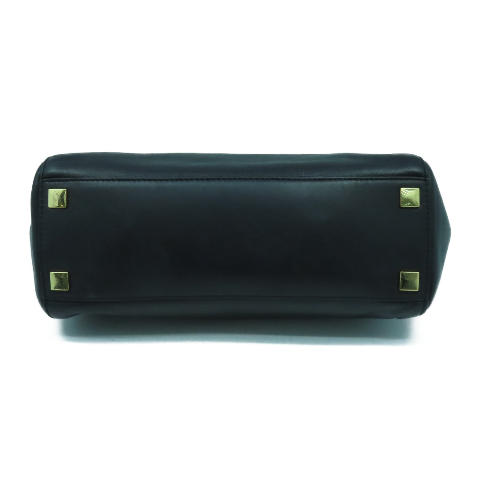 Michael Kors 牛皮皮革Shoulder Bag金扣手挽肩背兩用袋黑色