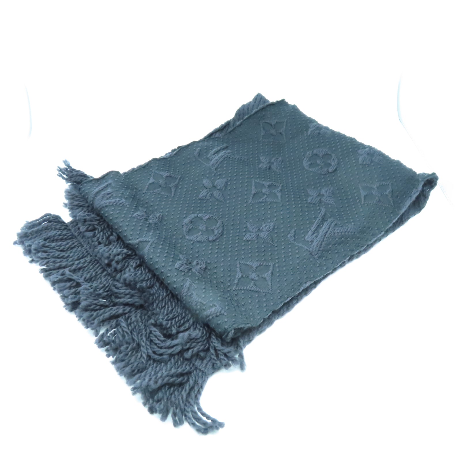 LOUIS VUITTON 羊毛/絲綢Scarf圍巾黑色