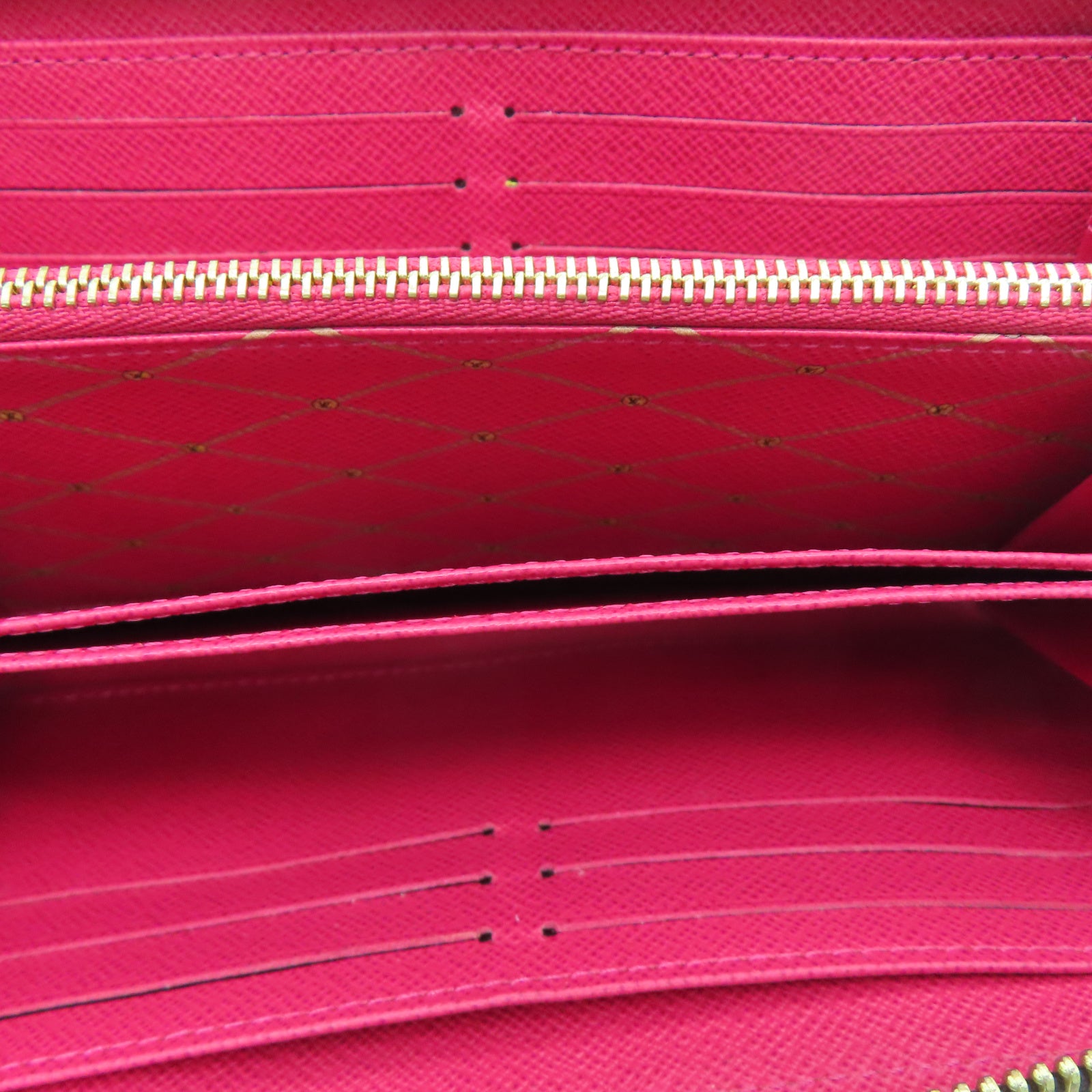LOUIS VUITTON Monogram Zipper Long Wallet金扣長錢包棕色