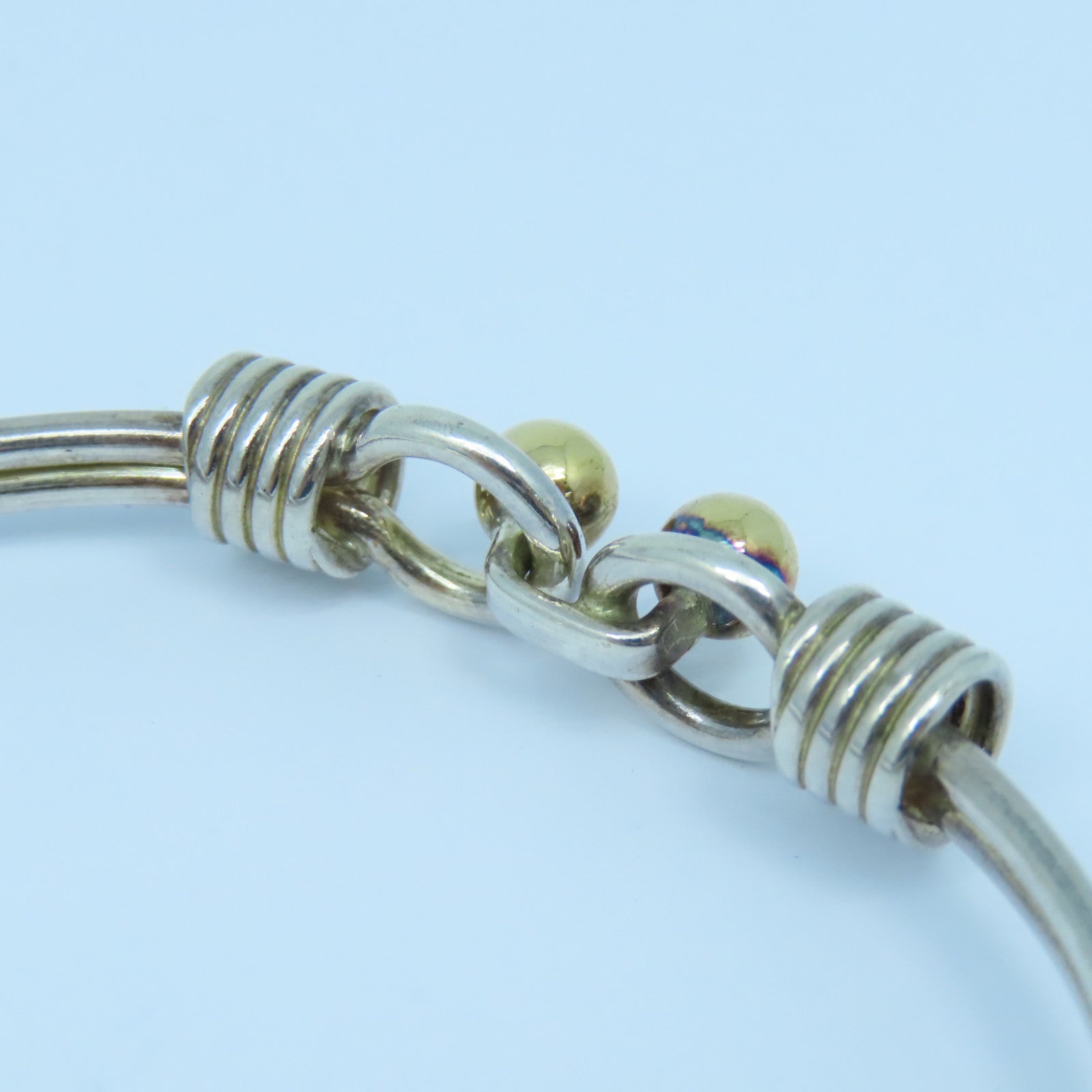 TIFFANY＆CO 925純銀/18K黃金Bangle手鐲銀色/金色