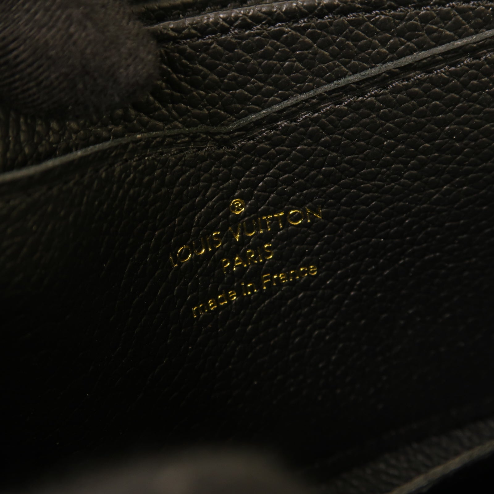 LOUIS VUITTON Monogram Empreinte Zippy Coin Purse金扣零錢包黑色
