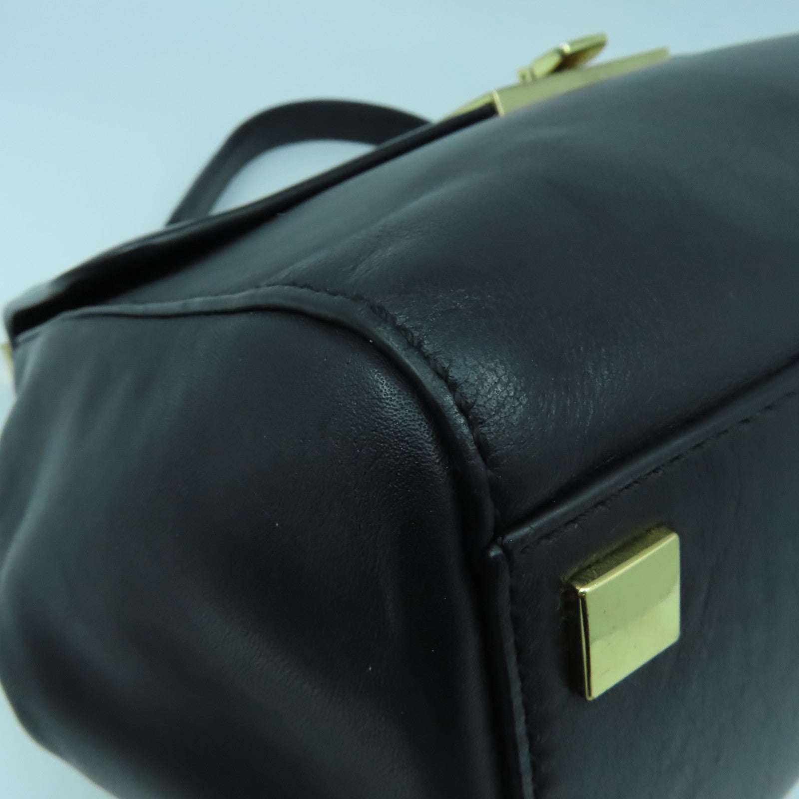 Michael Kors 牛皮皮革Shoulder Bag金扣手挽肩背兩用袋黑色