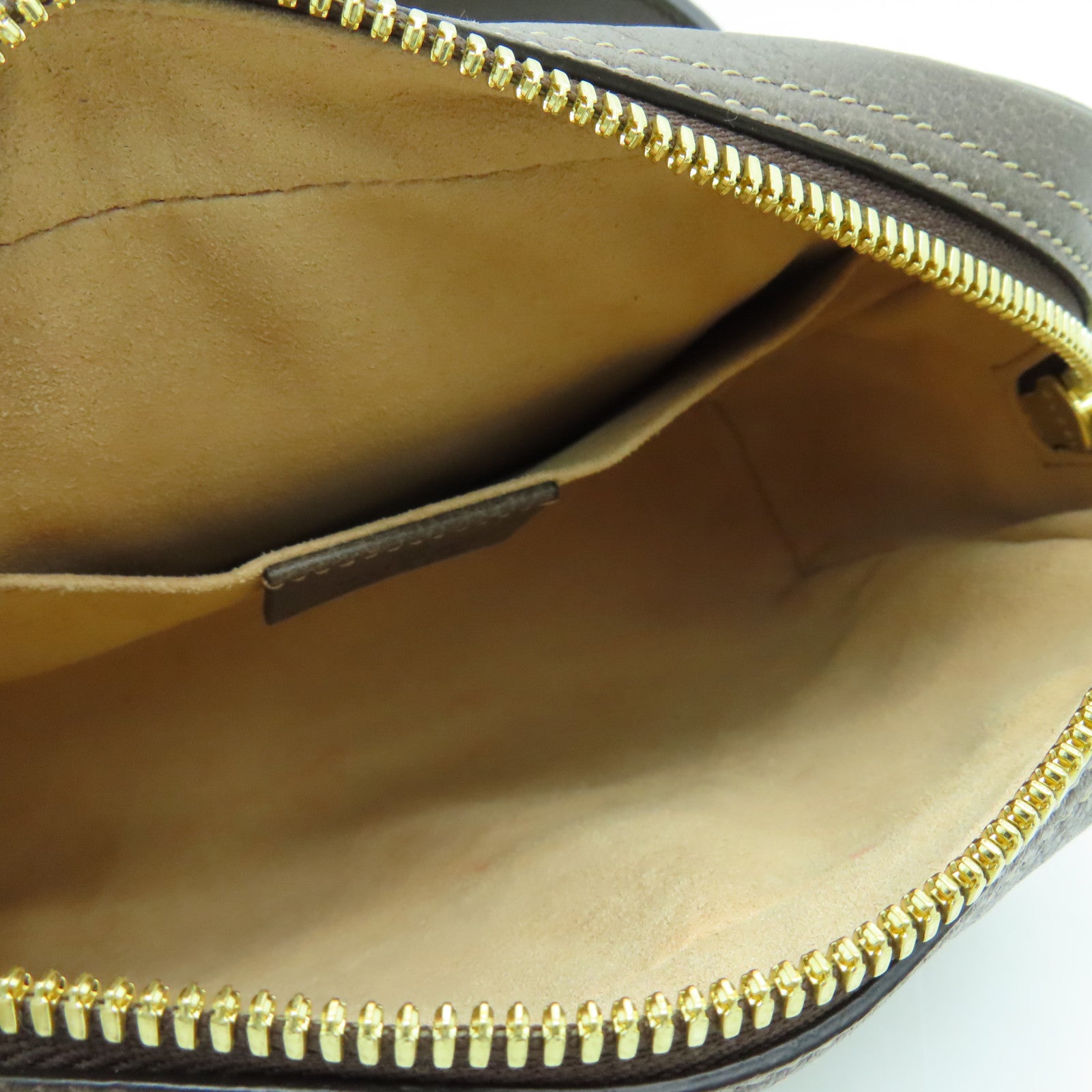 GUCCI Coated Canvas Waist Bag Gold Buckle Waist Bag Brown