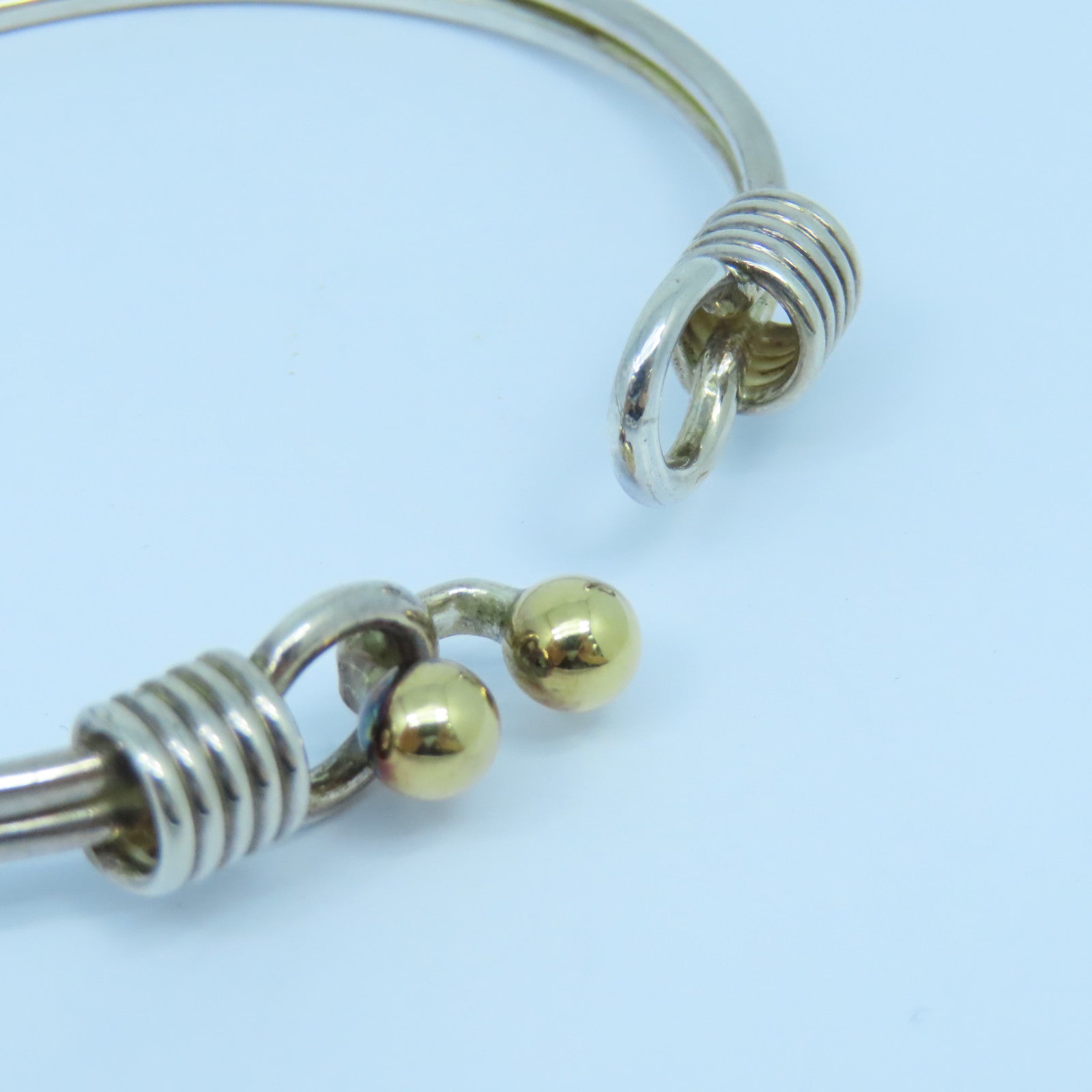 TIFFANY＆CO 925純銀/18K黃金Bangle手鐲銀色/金色
