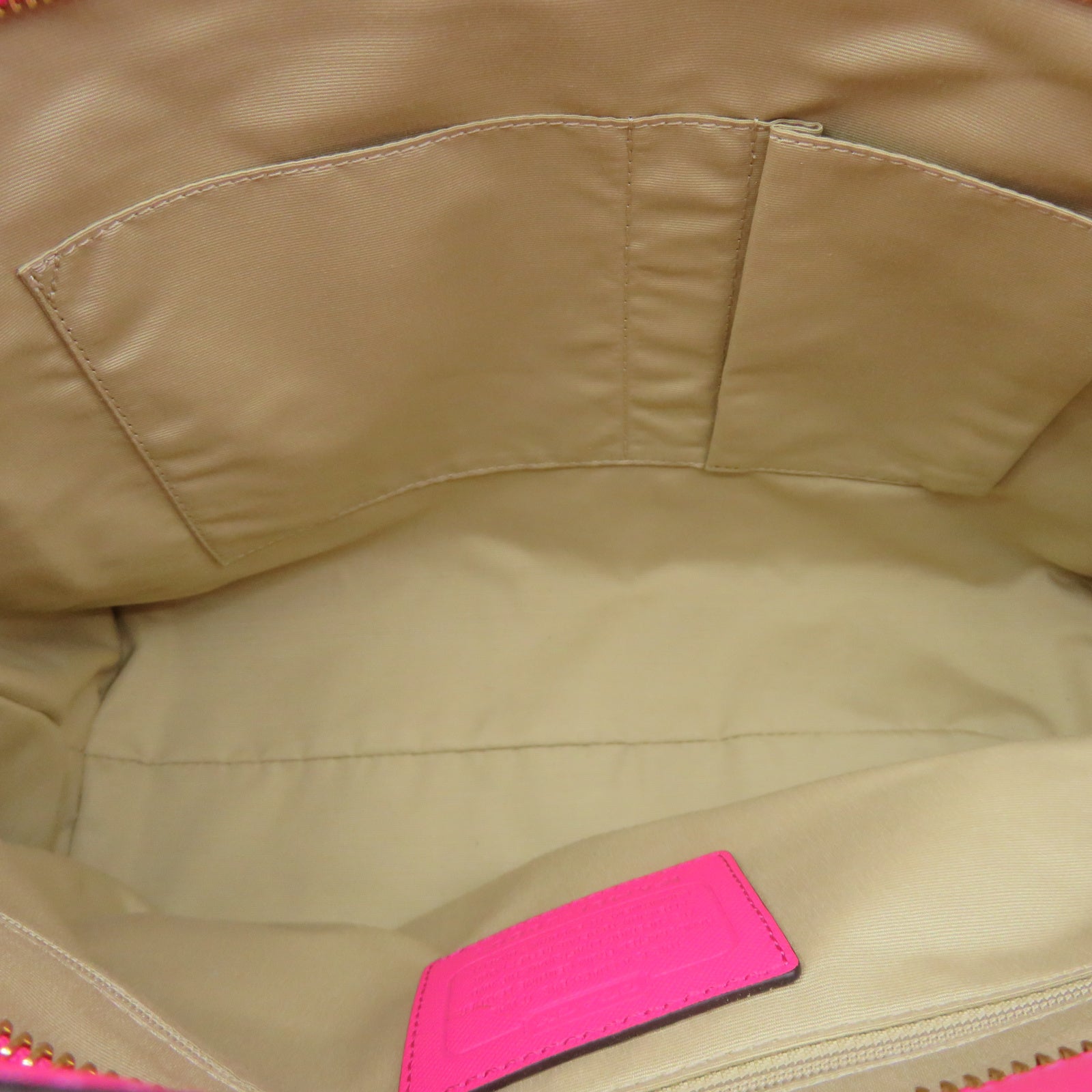 COACH 【激减优惠】涂层皮革Shoulder Bag金扣肩背袋粉红色