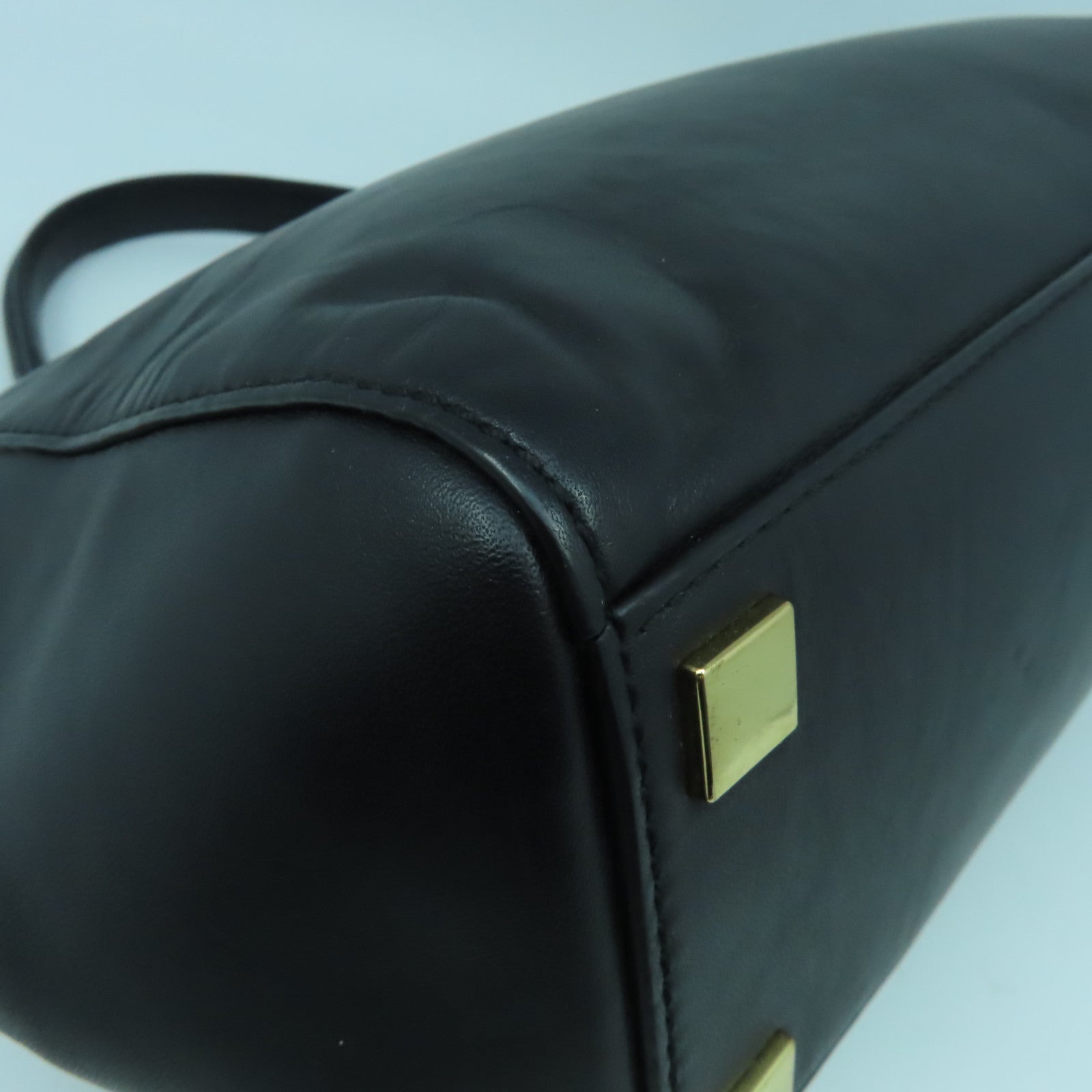 Michael Kors 牛皮皮革Shoulder Bag金扣手挽肩背兩用袋黑色