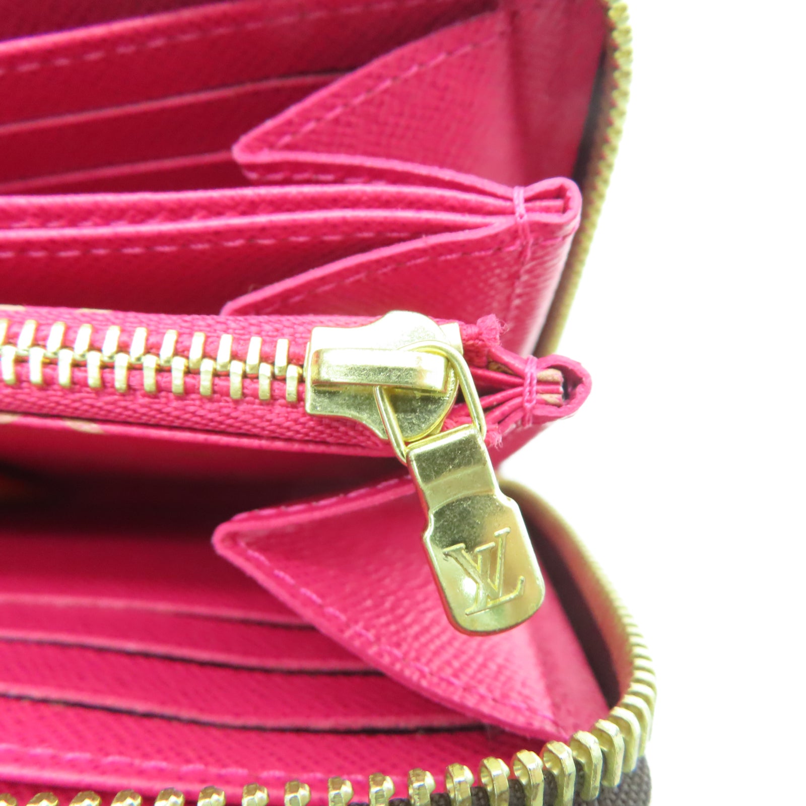 LOUIS VUITTON Monogram Zipper Long Wallet金扣長錢包棕色
