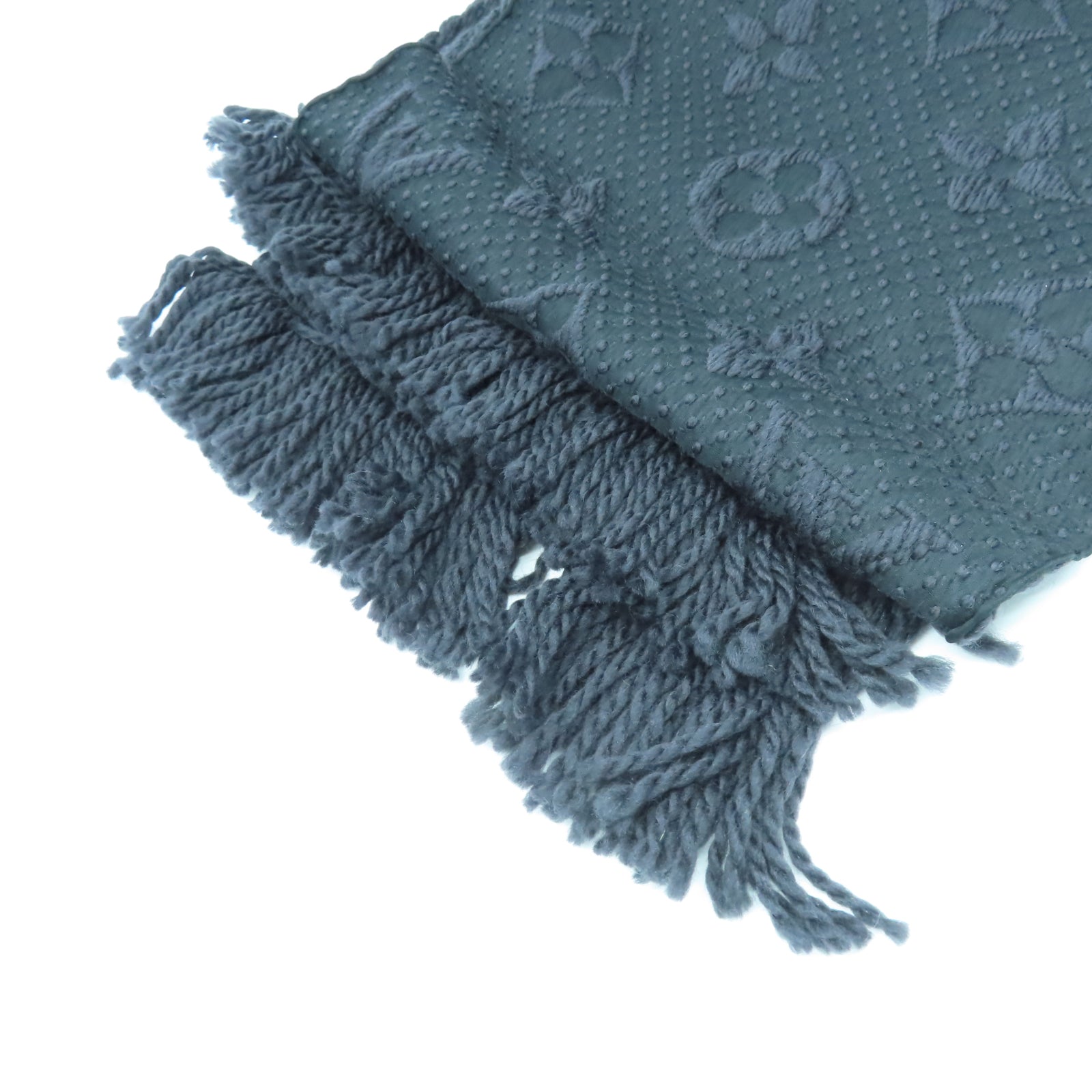 LOUIS VUITTON 羊毛/絲綢Scarf圍巾黑色