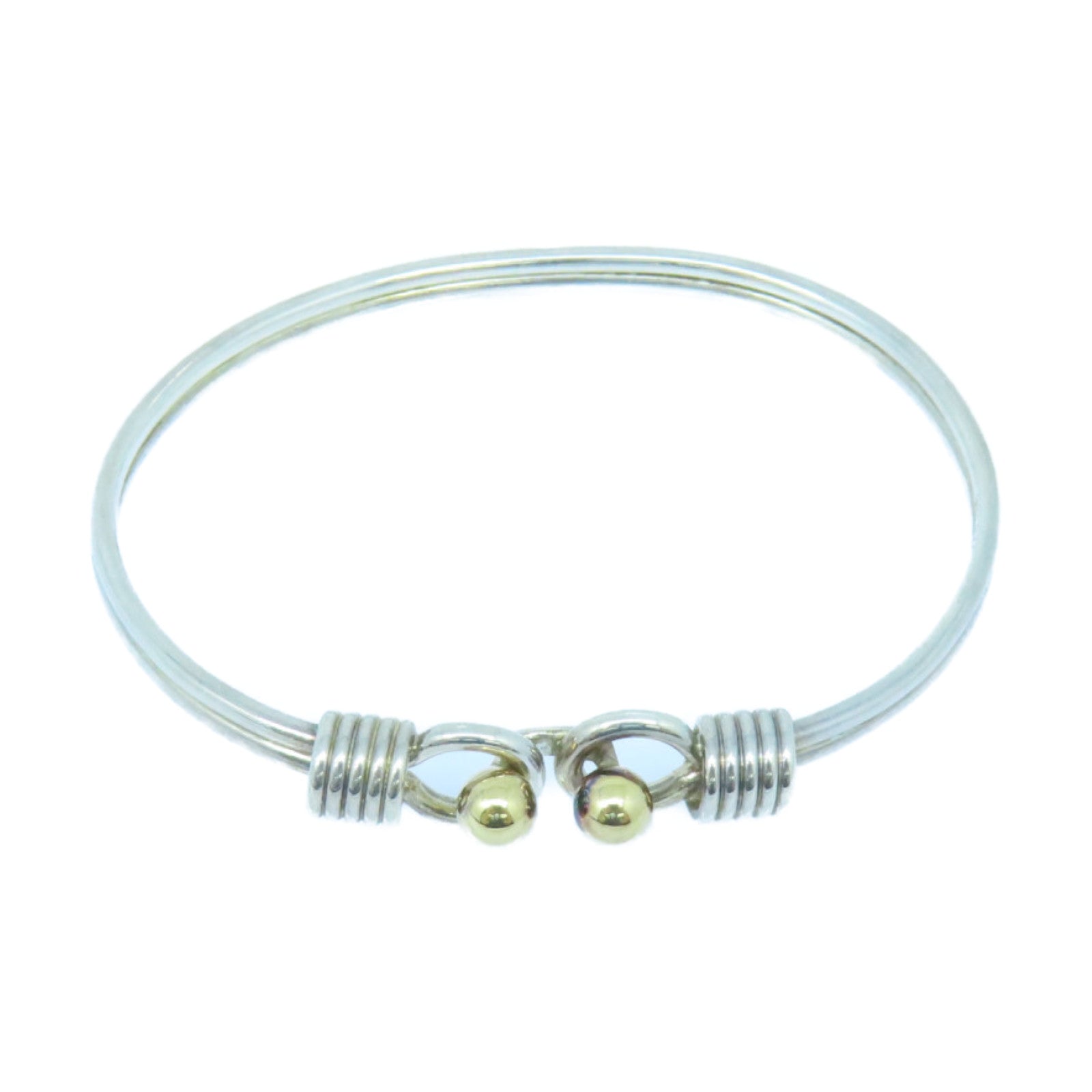 TIFFANY＆CO 925純銀/18K黃金Bangle手鐲銀色/金色