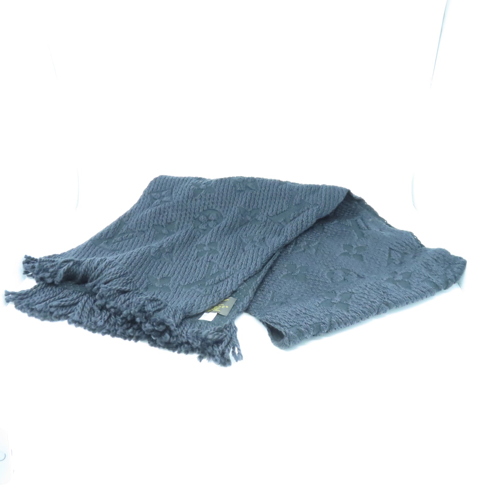 LOUIS VUITTON 羊毛/絲綢Scarf圍巾黑色