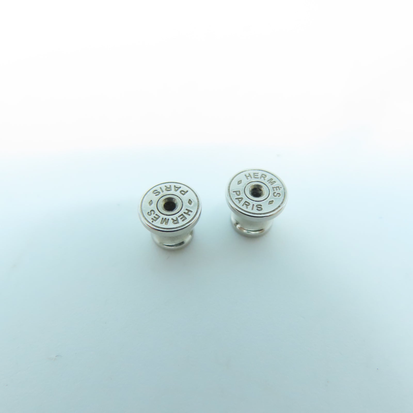 HERMES 金屬Pop H Earrings耳環白色