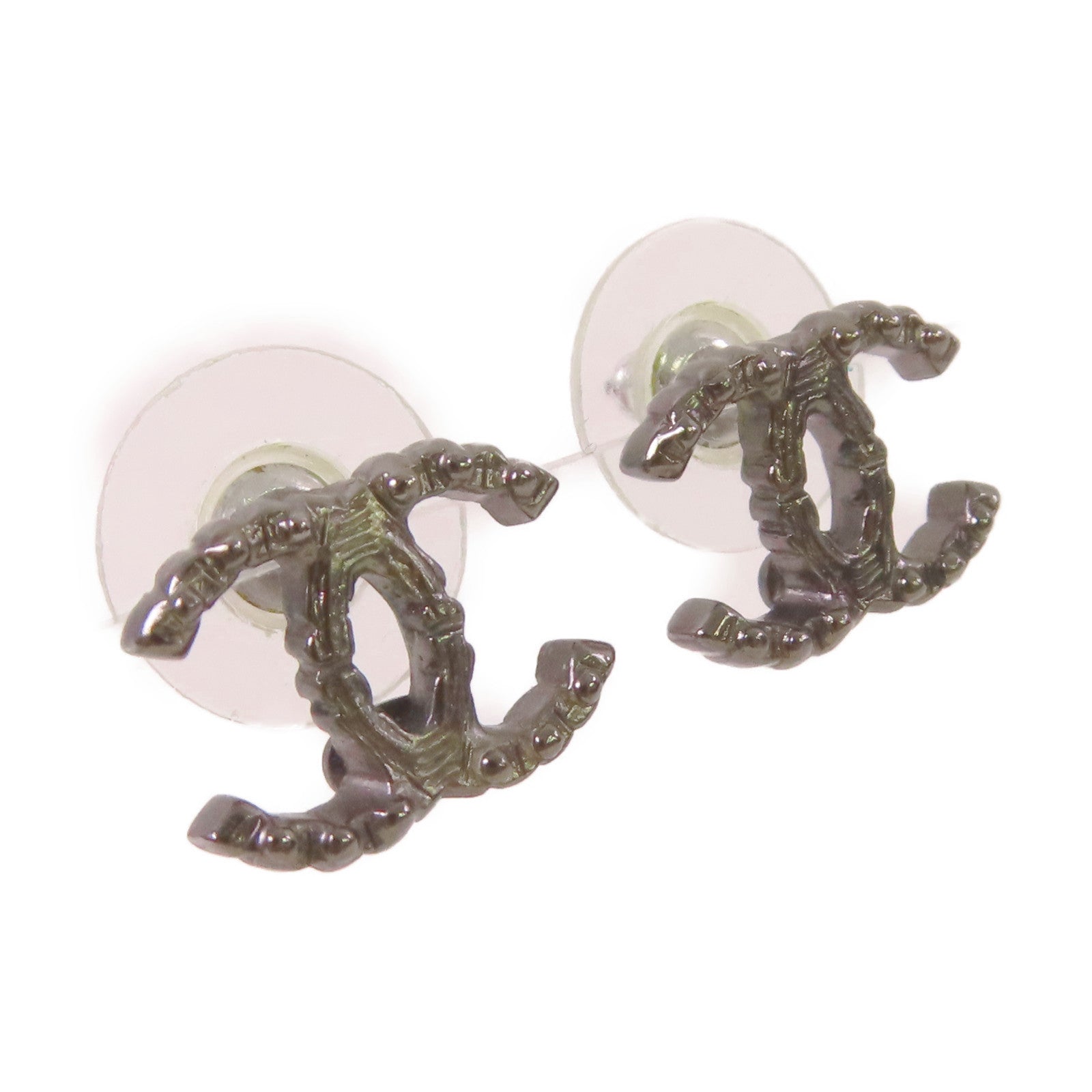 CHANEL 金屬CC Earrings耳環銀色