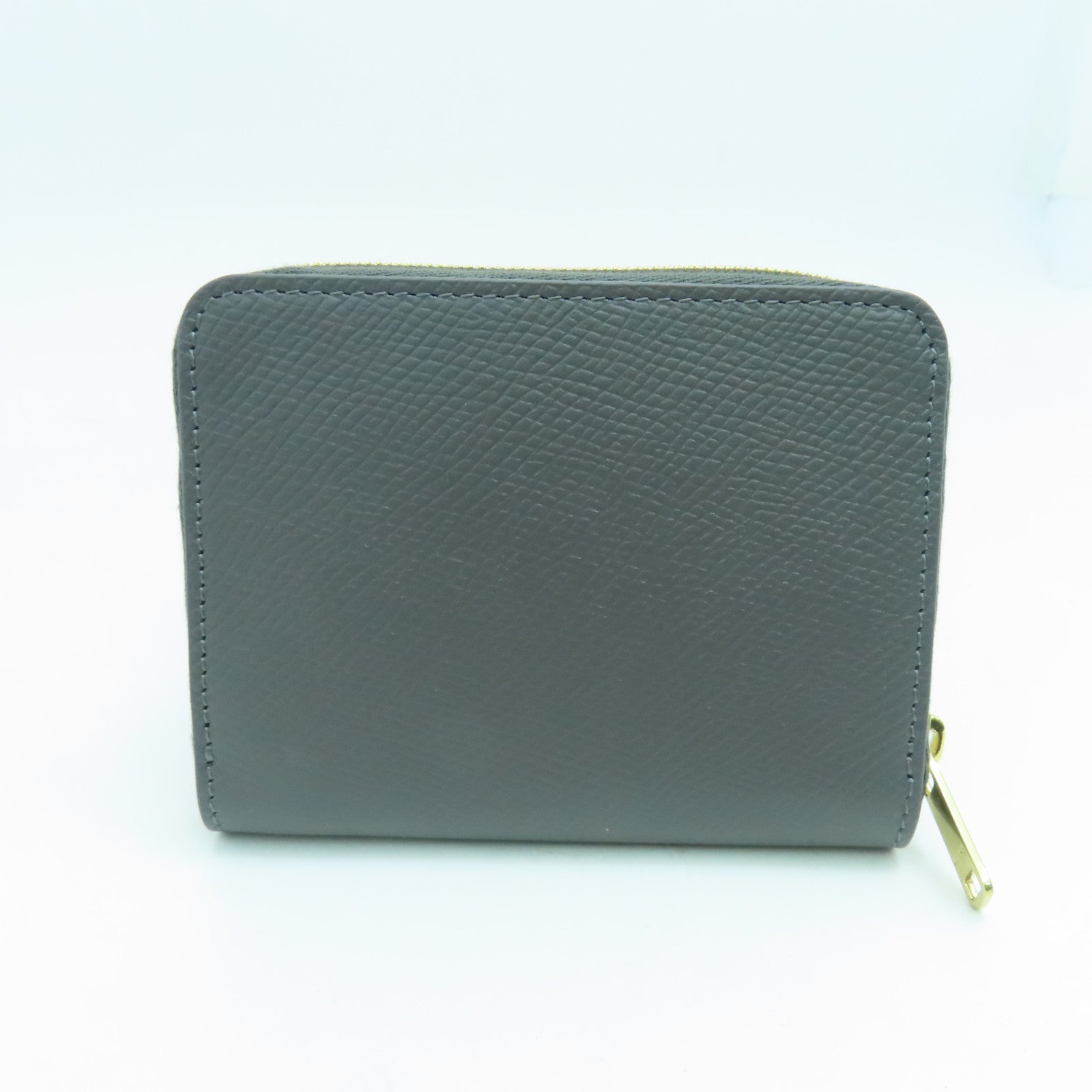 CELINE 牛皮皮革Coin case零钱包金扣灰色