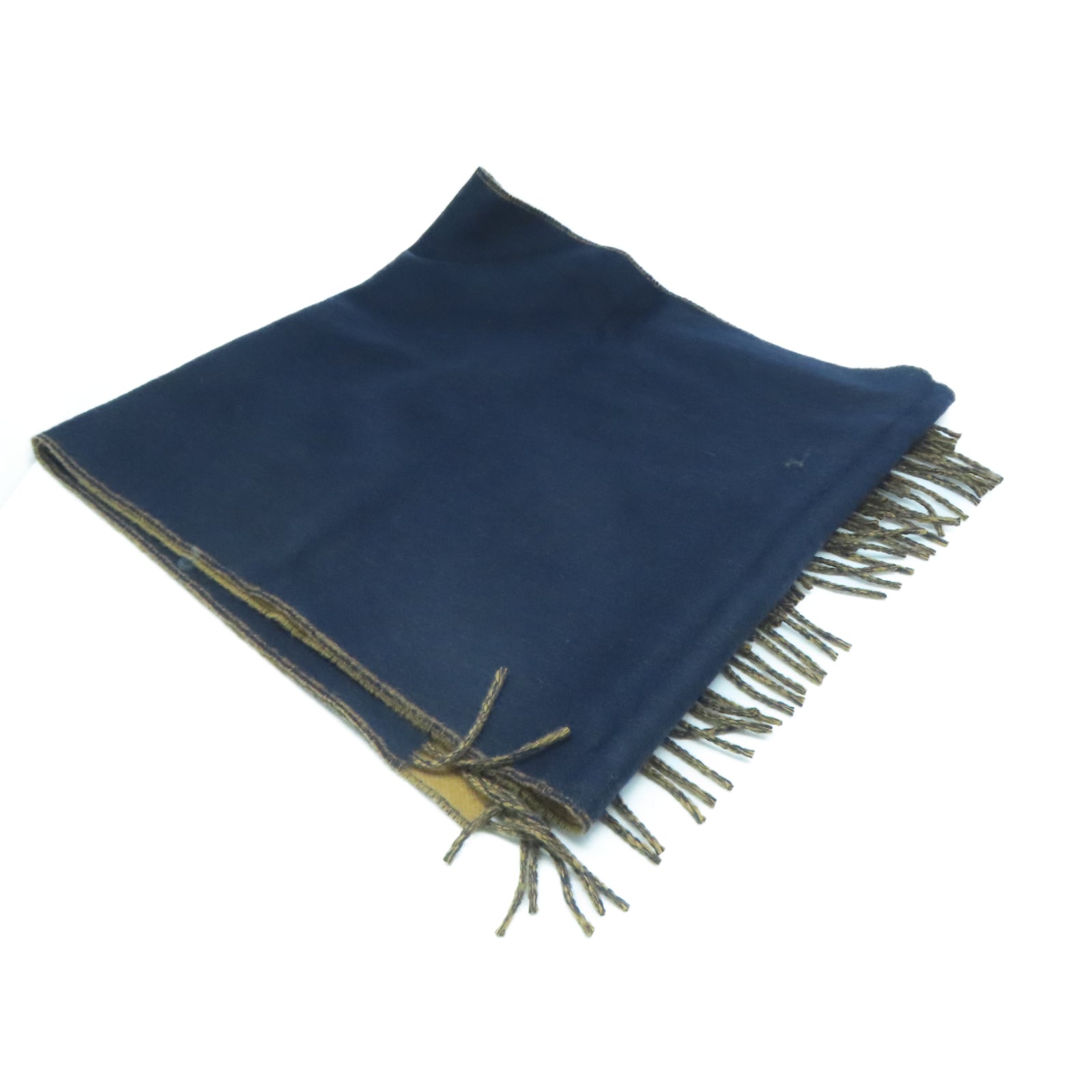 HERMES 羊絨Scarf圍巾藍色