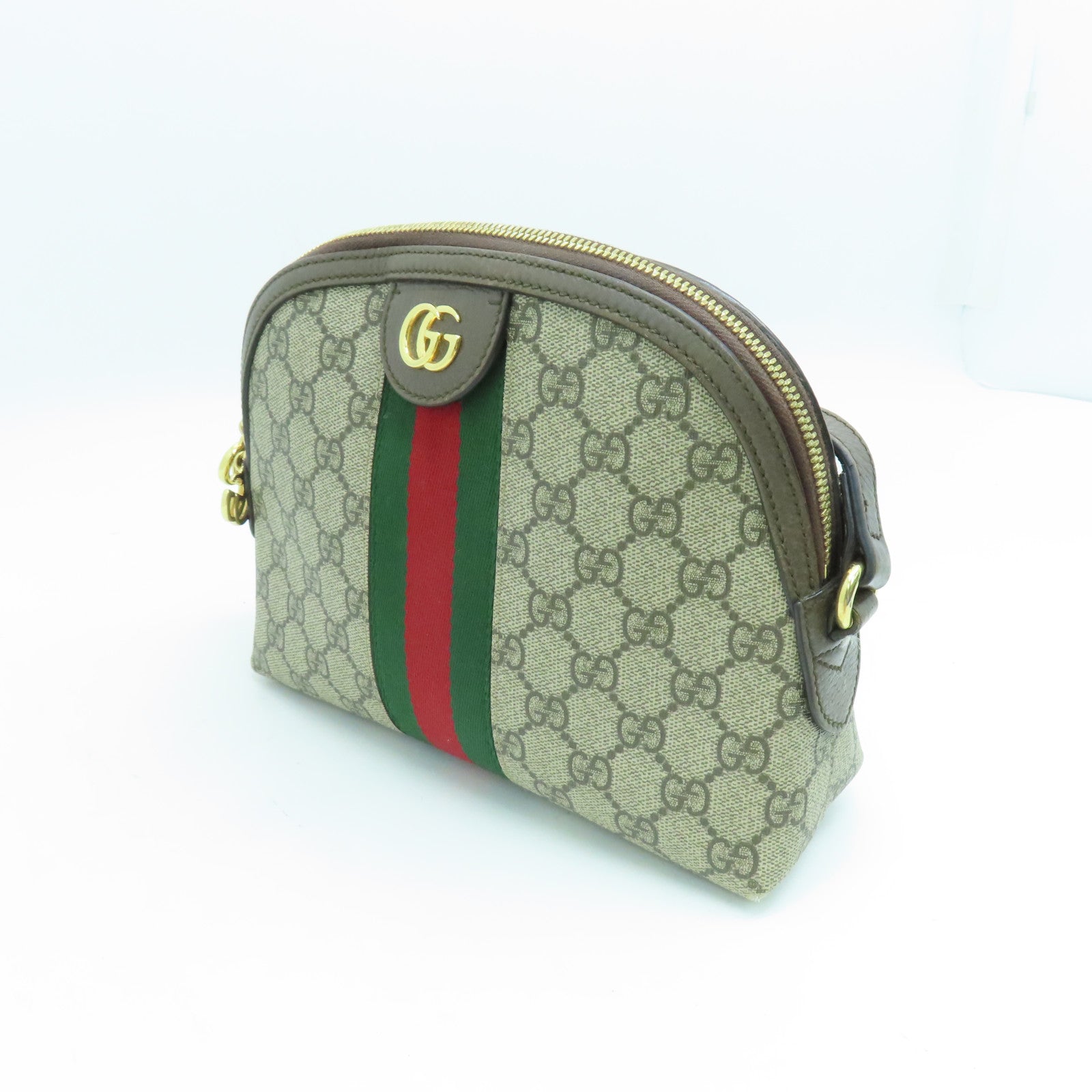 GUCCI 塗層帆布Ophidia GG Bag金扣肩背袋啡色