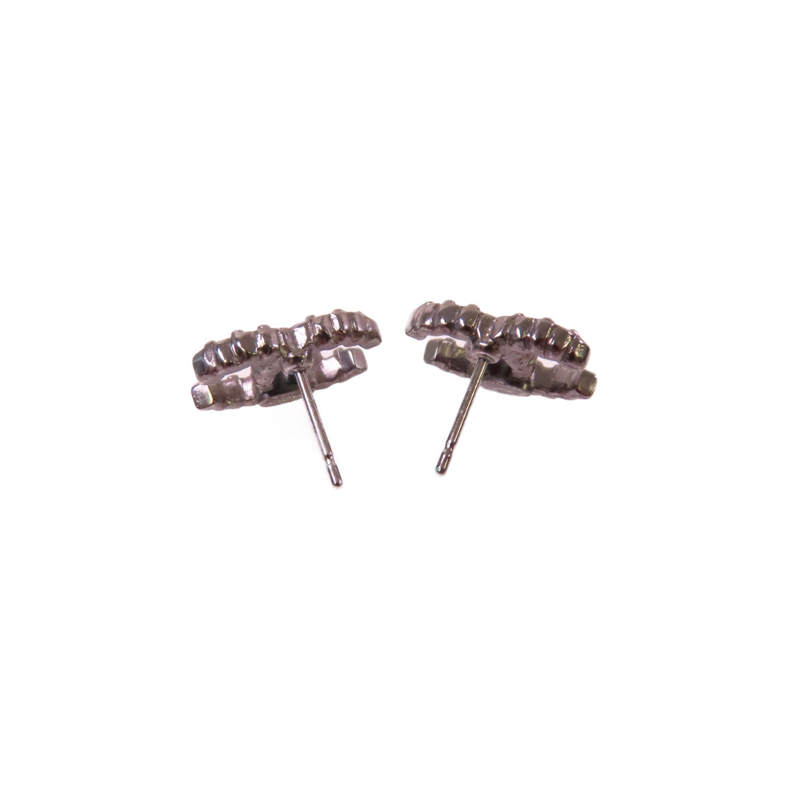 CHANEL 金屬CC Earrings耳環銀色
