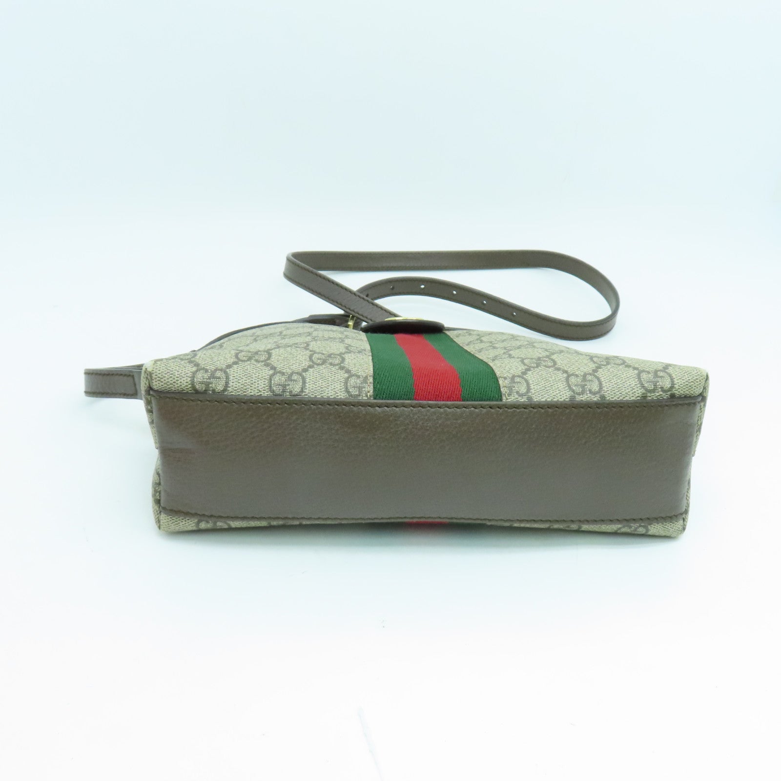 GUCCI 塗層帆布Ophidia GG Bag金扣肩背袋啡色