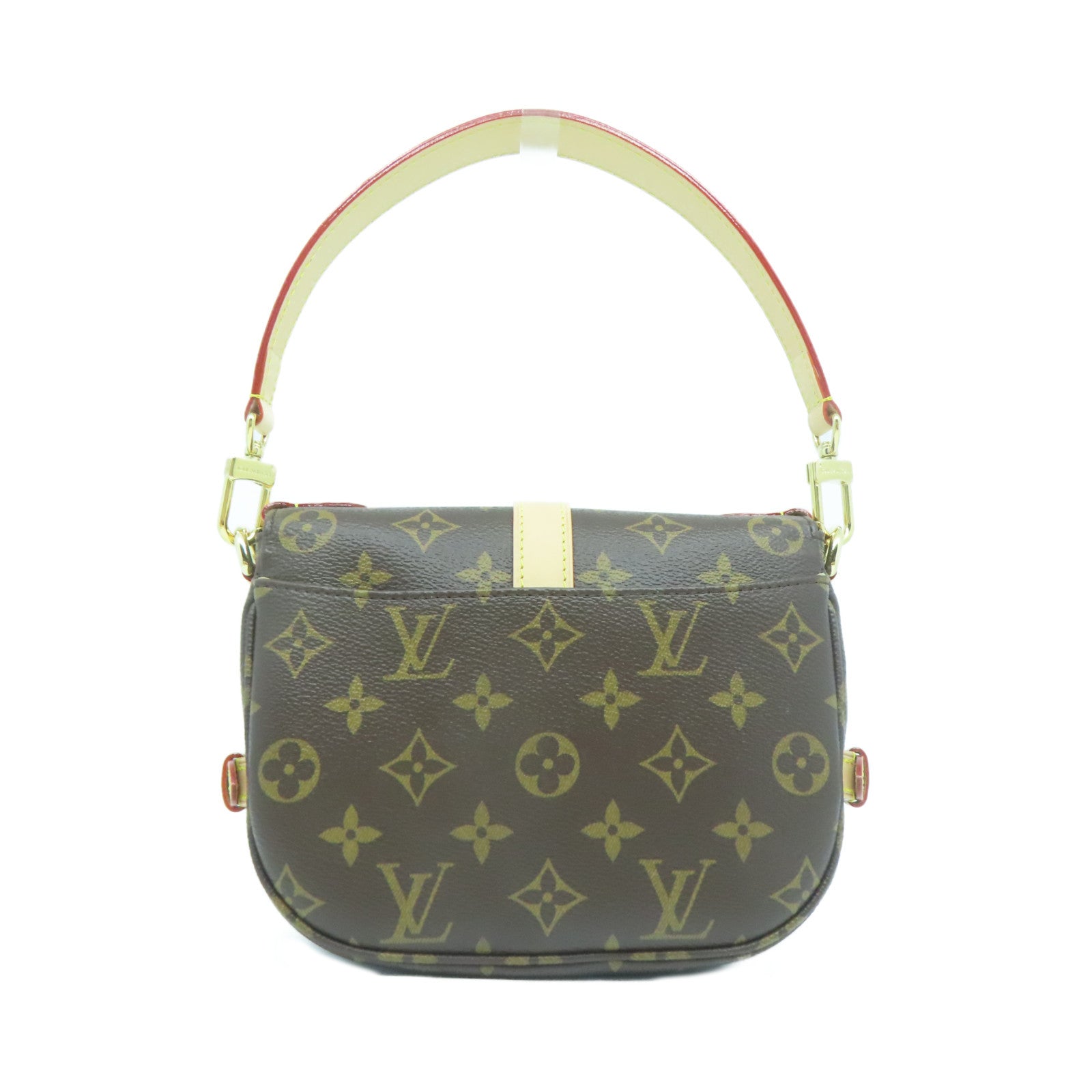 LOUIS VUITTON Monogram SAUMUR BB金扣手挽肩背兩用袋啡色