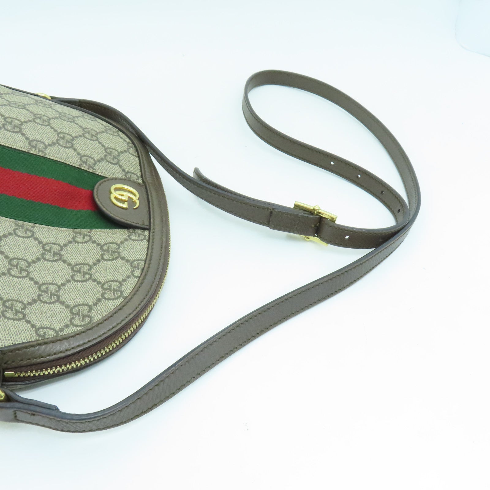 GUCCI 塗層帆布Ophidia GG Bag金扣肩背袋啡色