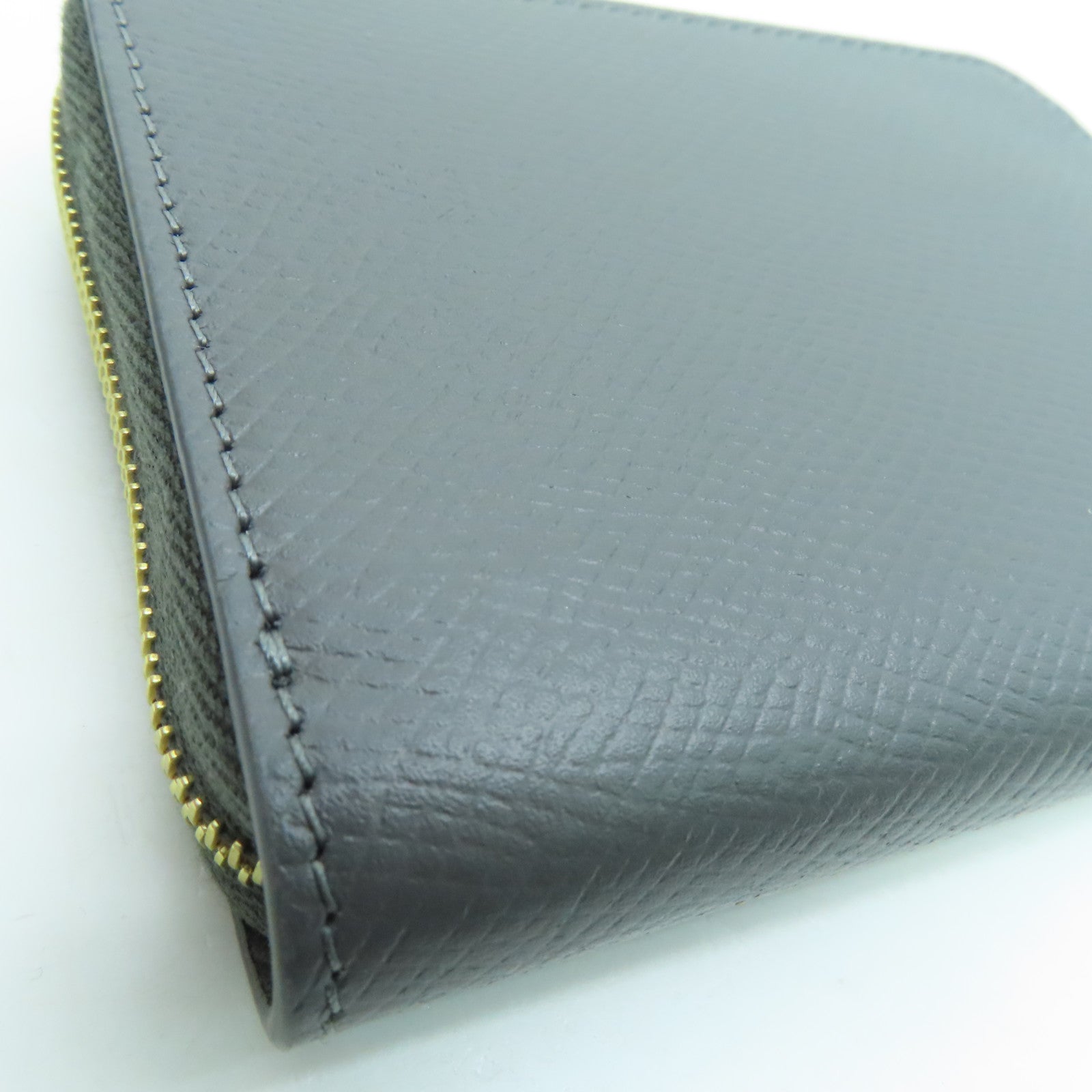 CELINE 牛皮皮革Coin case零钱包金扣灰色