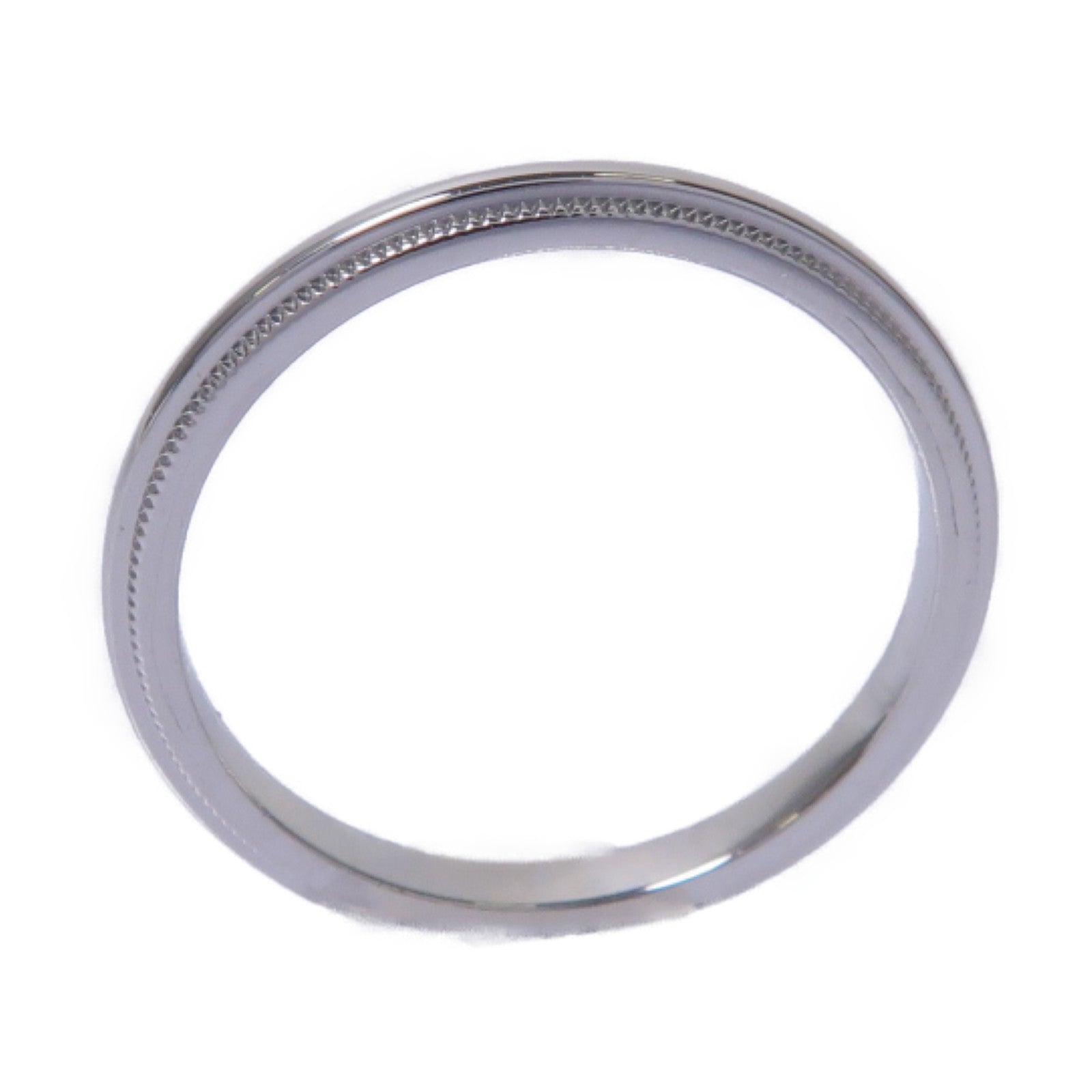 TIFFANY＆CO PT950鉑金Milg Rain Wedding Band Ring戒指US#8.25