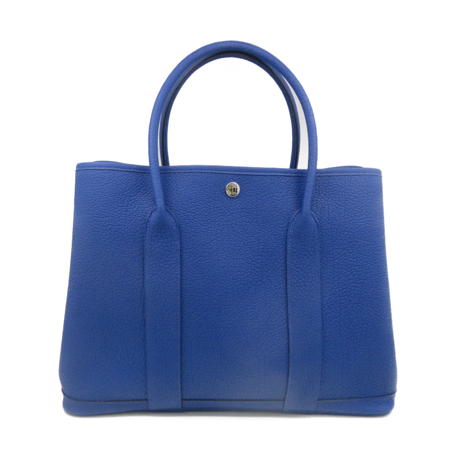 HERMES 【激減優惠】Negonda皮革GardenParty PM Hand Bag手挽袋TBlue France藍色色