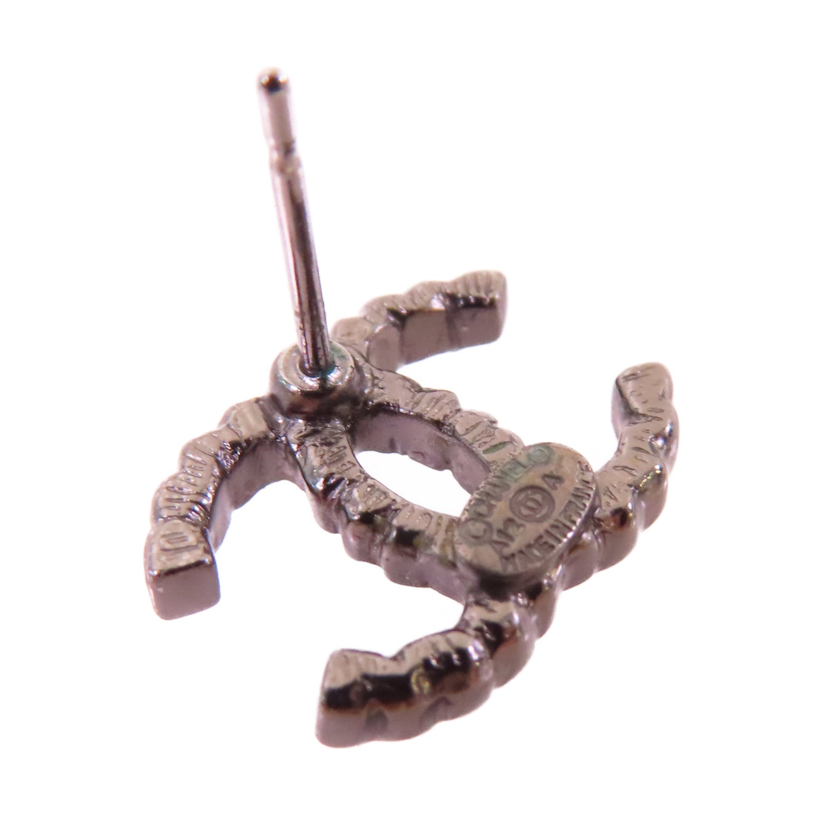 CHANEL 金屬CC Earrings耳環銀色