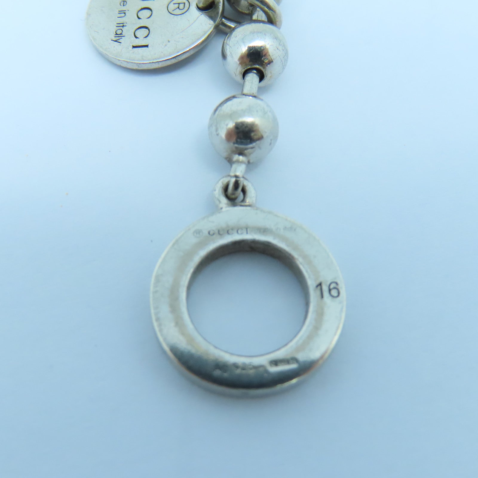 GUCCI 925純銀Bracelet手鏈銀色
