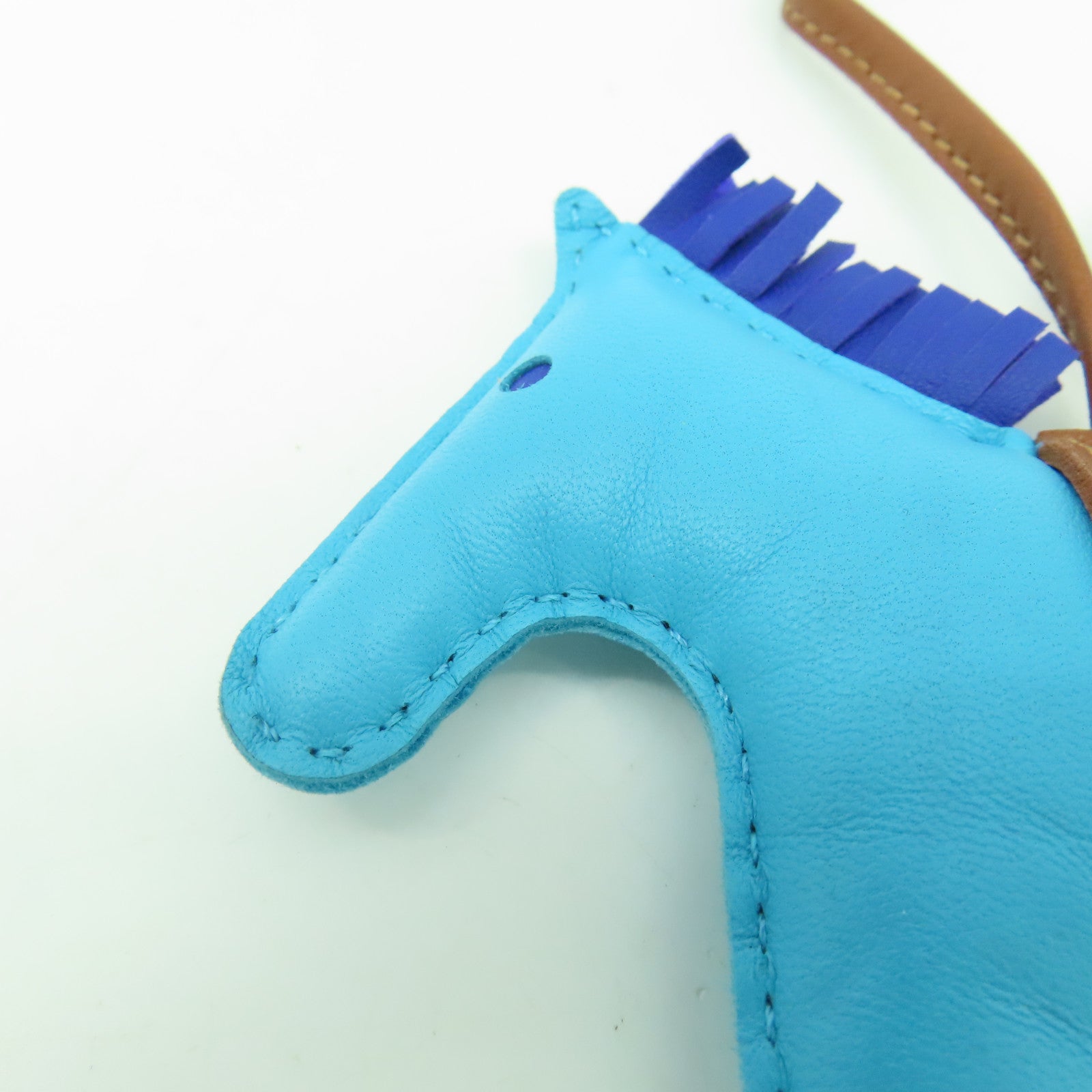 HERMES 【激減優惠】Swift皮革Rodeo M掛飾藍色