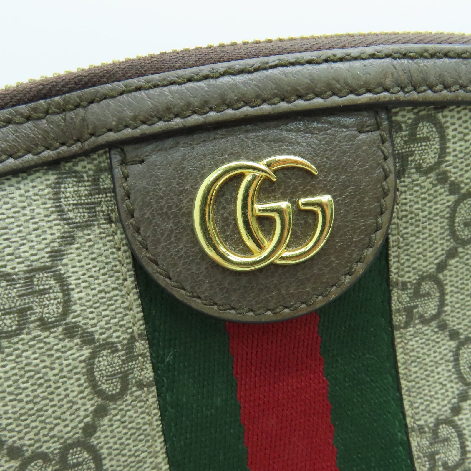 GUCCI 塗層帆布Ophidia GG Bag金扣肩背袋啡色