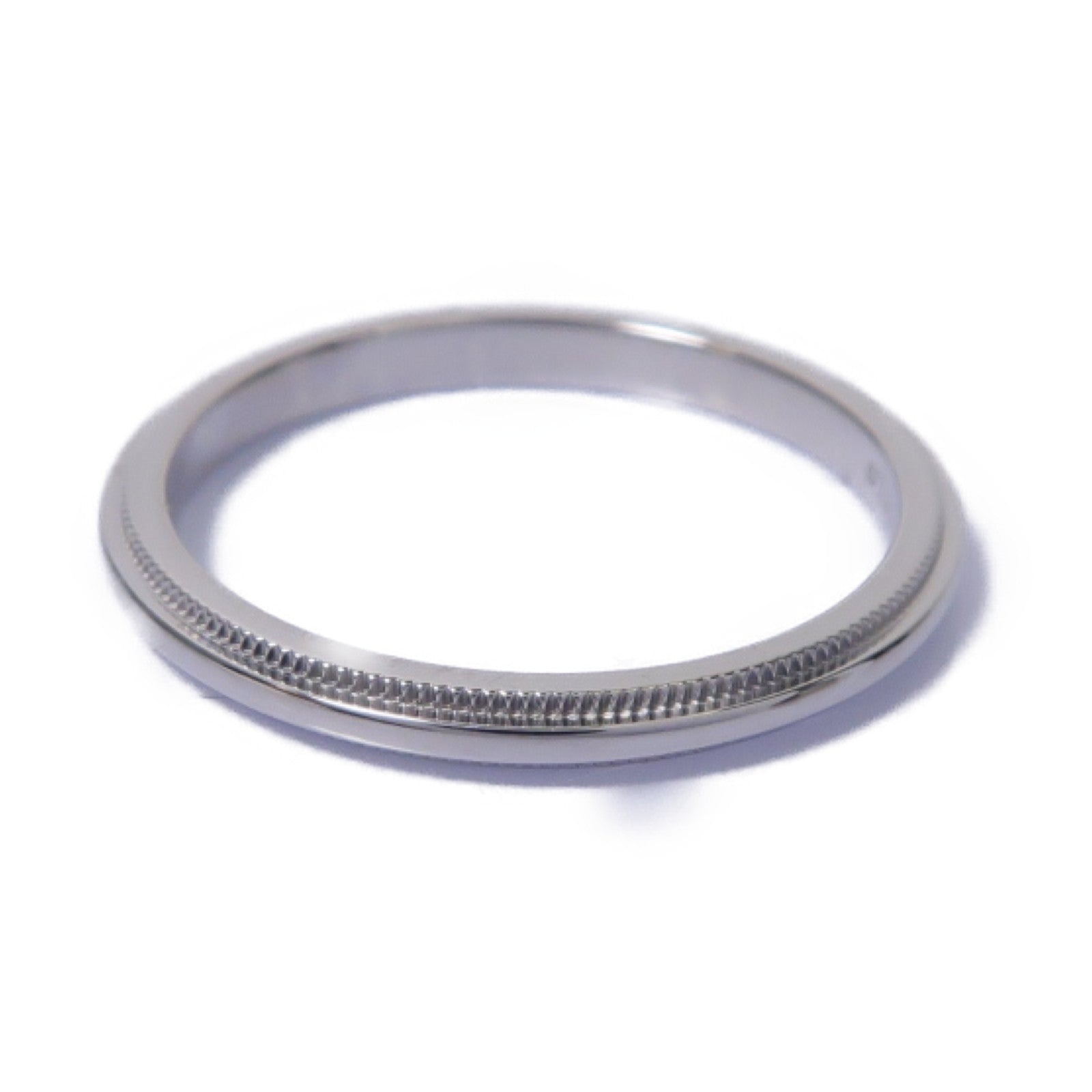 TIFFANY＆CO PT950鉑金Milg Rain Wedding Band Ring戒指US#8.25