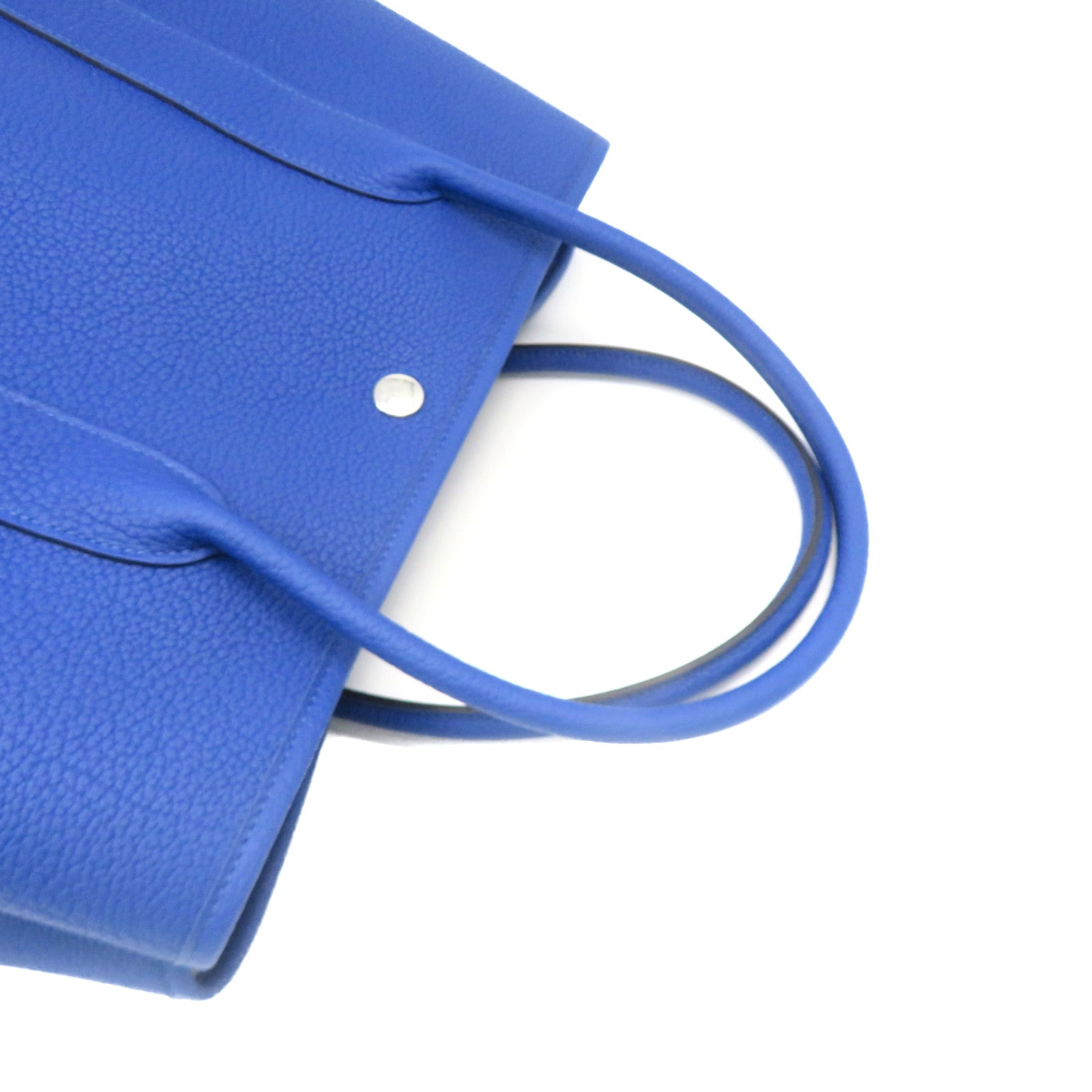HERMES 【激減優惠】Negonda皮革GardenParty PM Hand Bag手挽袋TBlue France藍色色