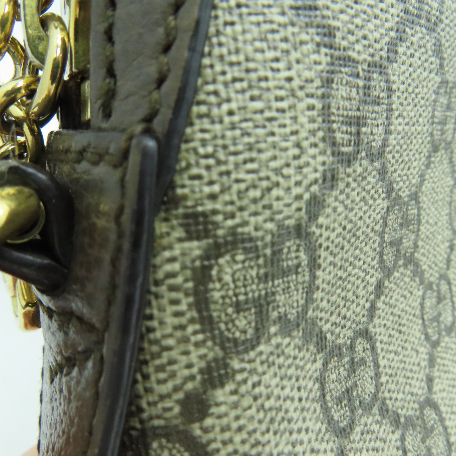 GUCCI 塗層帆布Ophidia GG Bag金扣肩背袋啡色