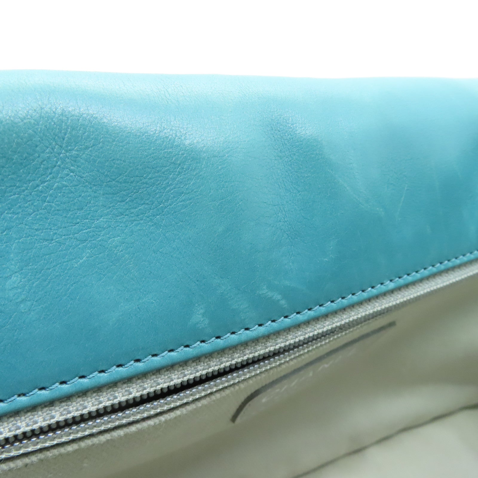 CHANEL Lingge cowhide leather 2.55 silver buckle shoulder bag green