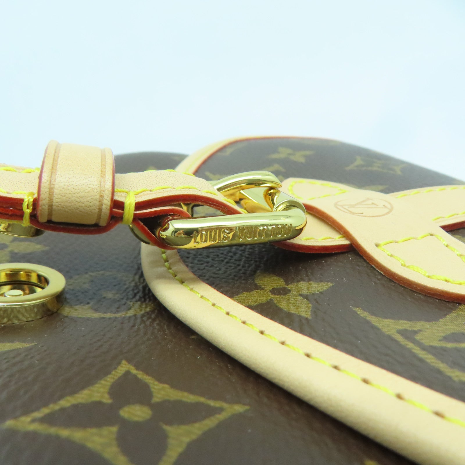 LOUIS VUITTON Monogram SAUMUR BB金扣手挽肩背兩用袋啡色