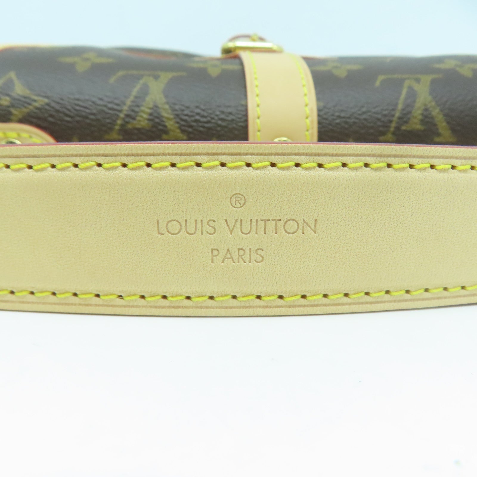 LOUIS VUITTON Monogram SAUMUR BB金扣手挽肩背兩用袋啡色