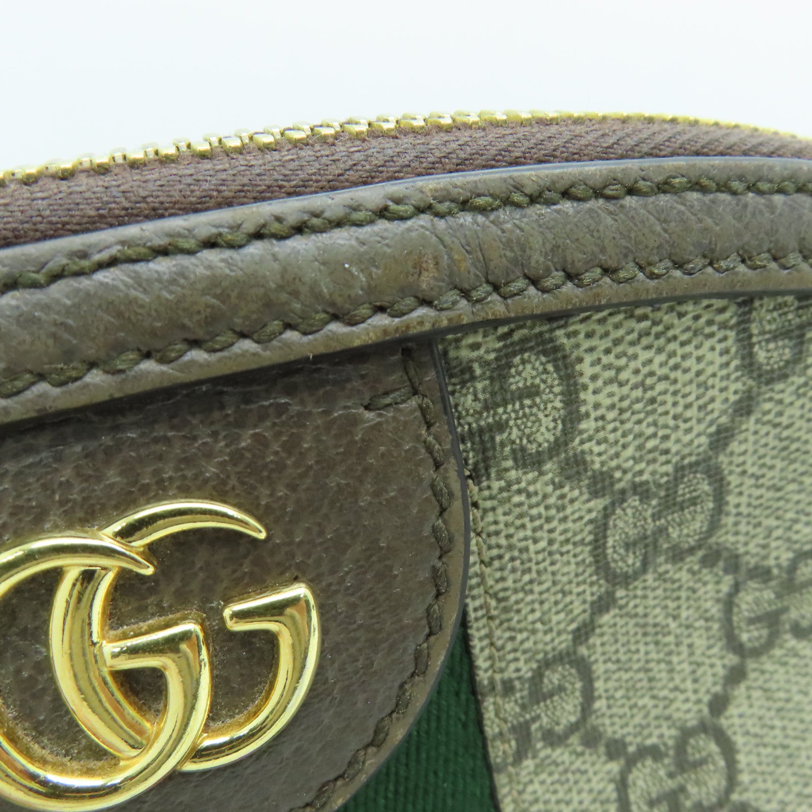 GUCCI 塗層帆布Ophidia GG Bag金扣肩背袋啡色