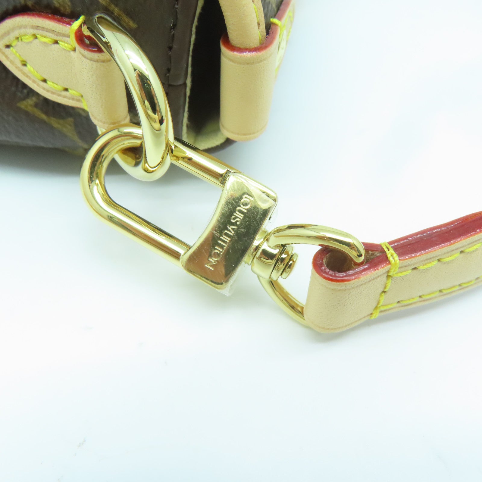 LOUIS VUITTON Monogram SAUMUR BB金扣手挽肩背兩用袋啡色
