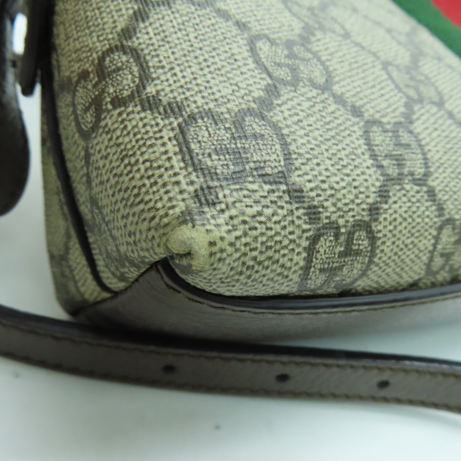 GUCCI 塗層帆布Ophidia GG Bag金扣肩背袋啡色
