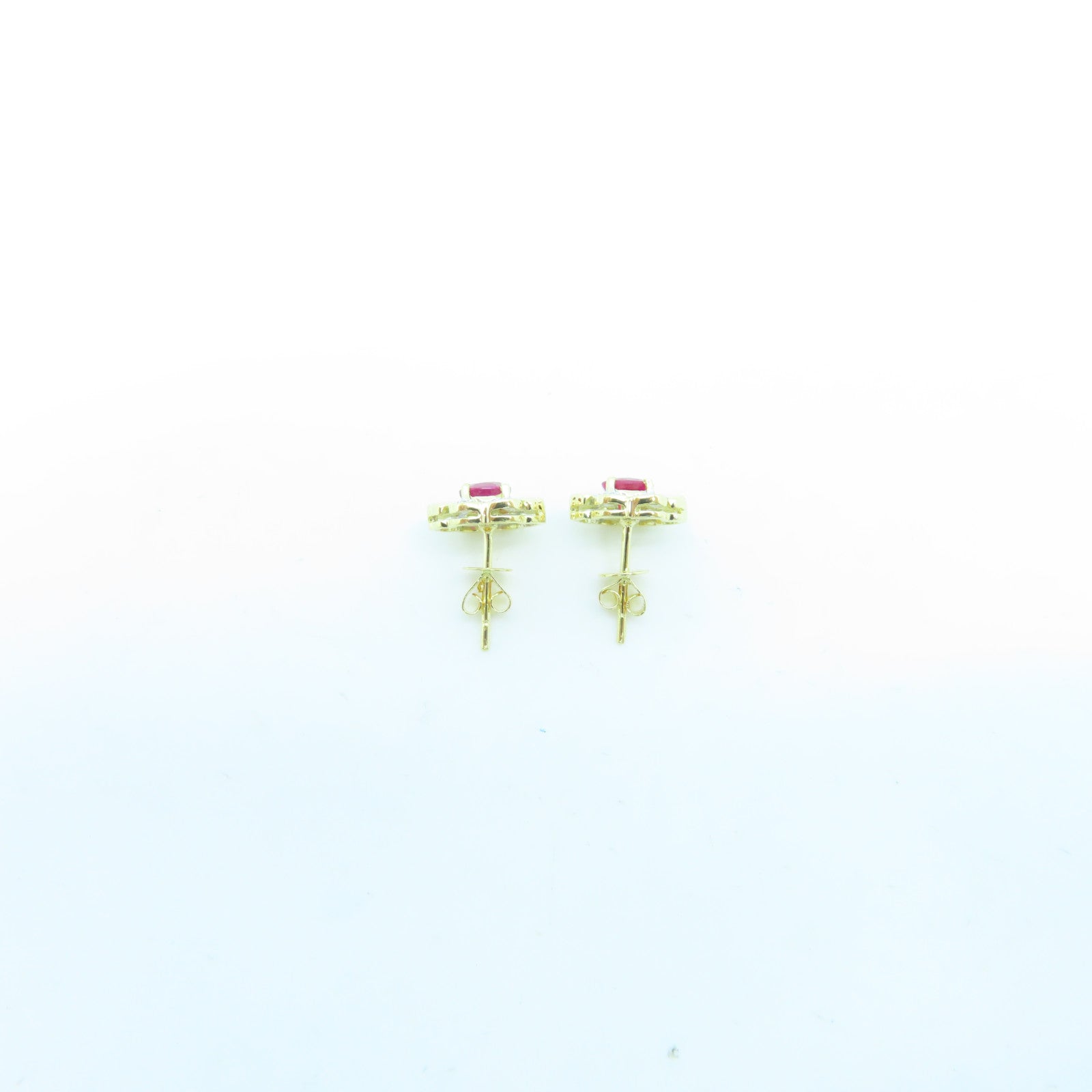 JEWELRY 18K Gold Ruby Earrings 2.8g Ruby Earrings