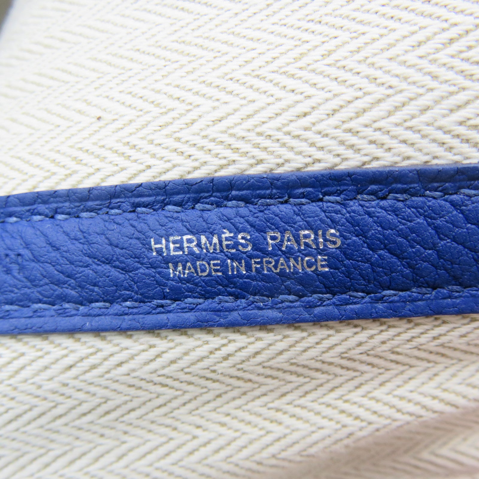 HERMES 【激減優惠】Negonda皮革GardenParty PM Hand Bag手挽袋TBlue France藍色色