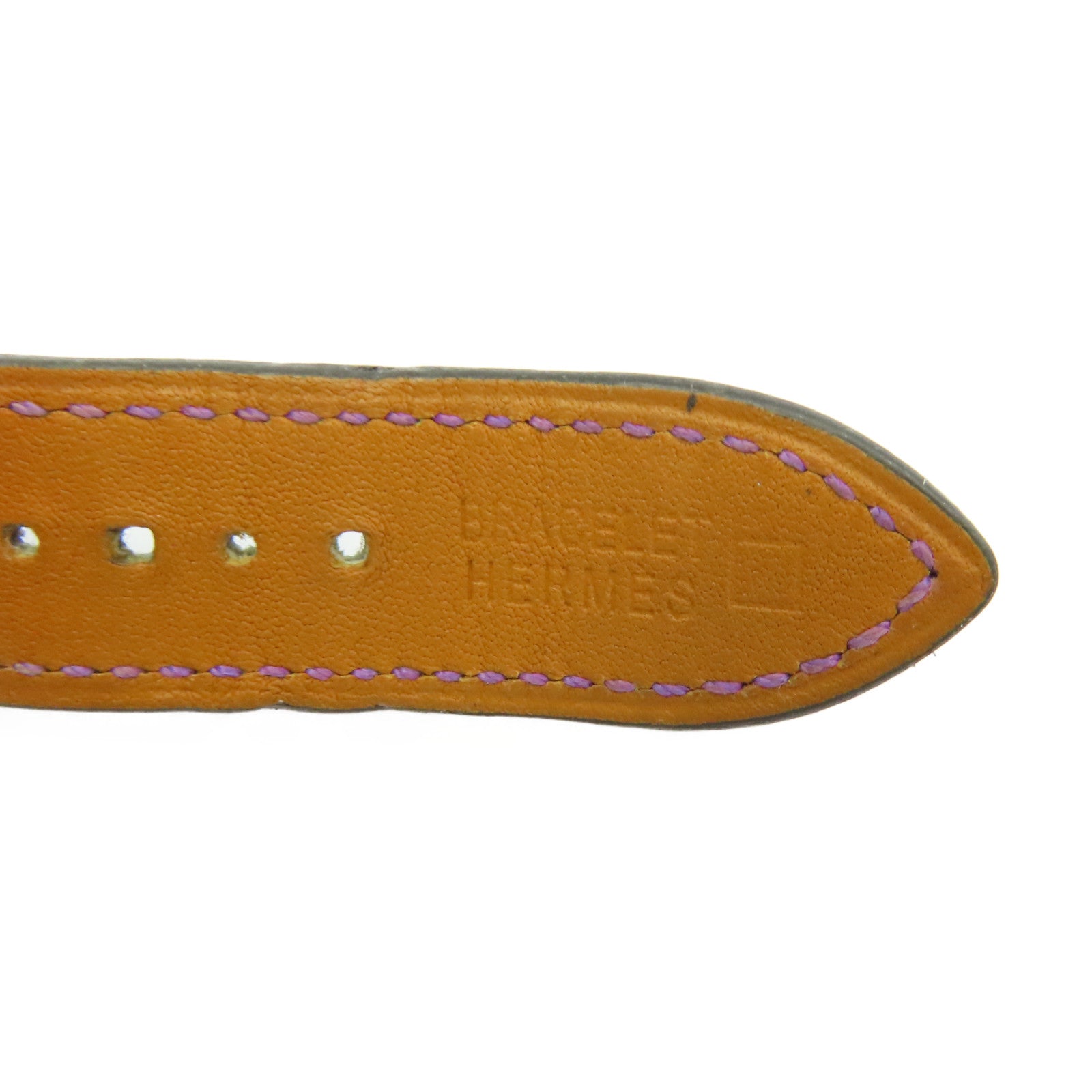 HERMES 18K黃金/鱷魚皮革帶/鑽石Cape Cod Watch自動機芯手錶貝殼色/金色