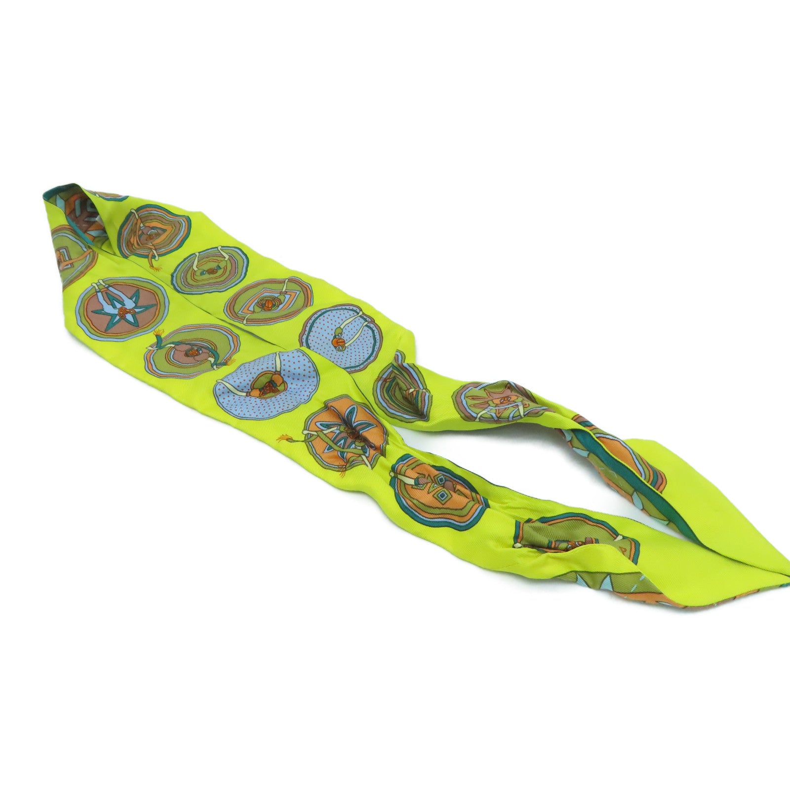 HERMES 絲質Twilly Scarf絲巾彩色