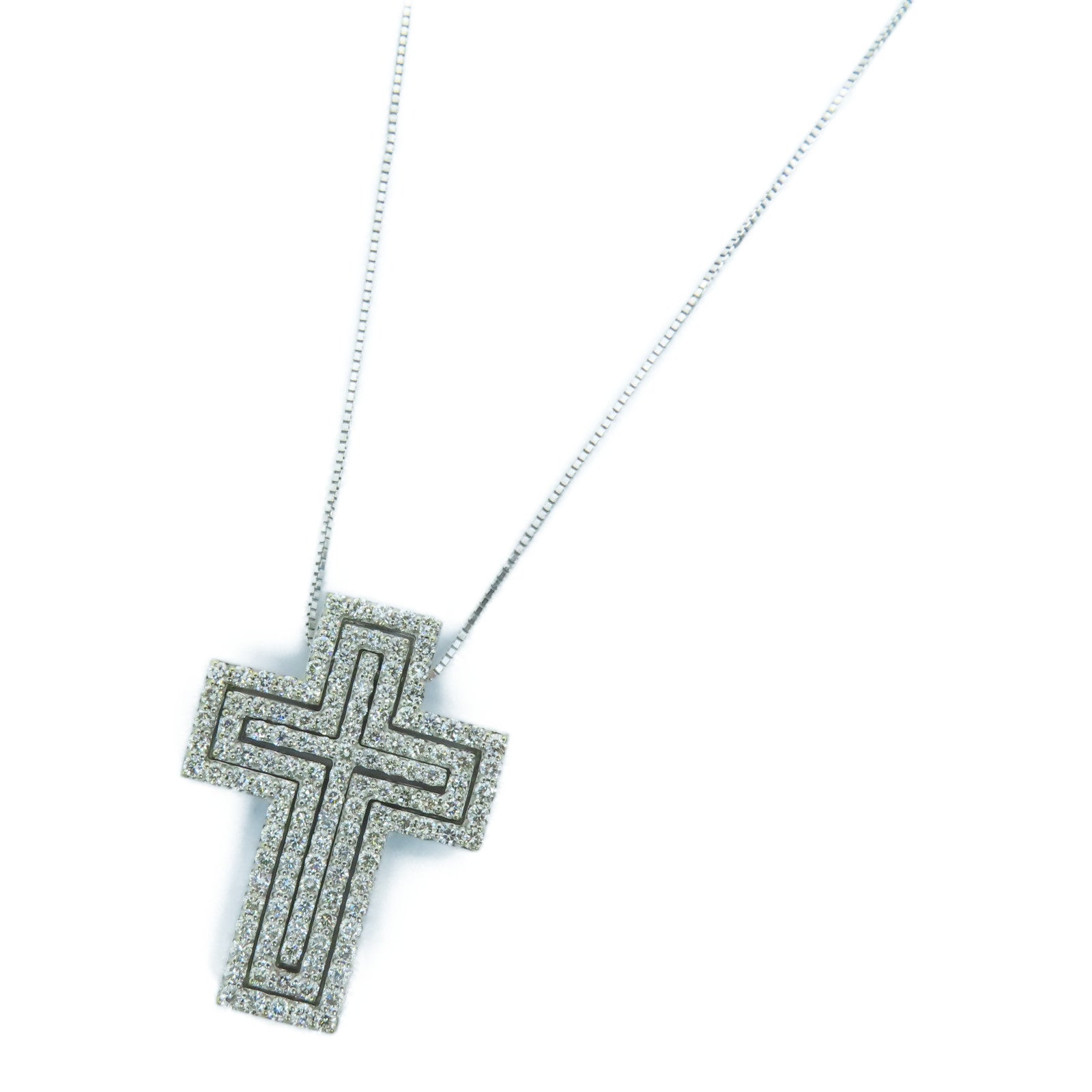 JEWELRY 18K白金Diamond Necklace 1.0ct/0.70ct钻石项链