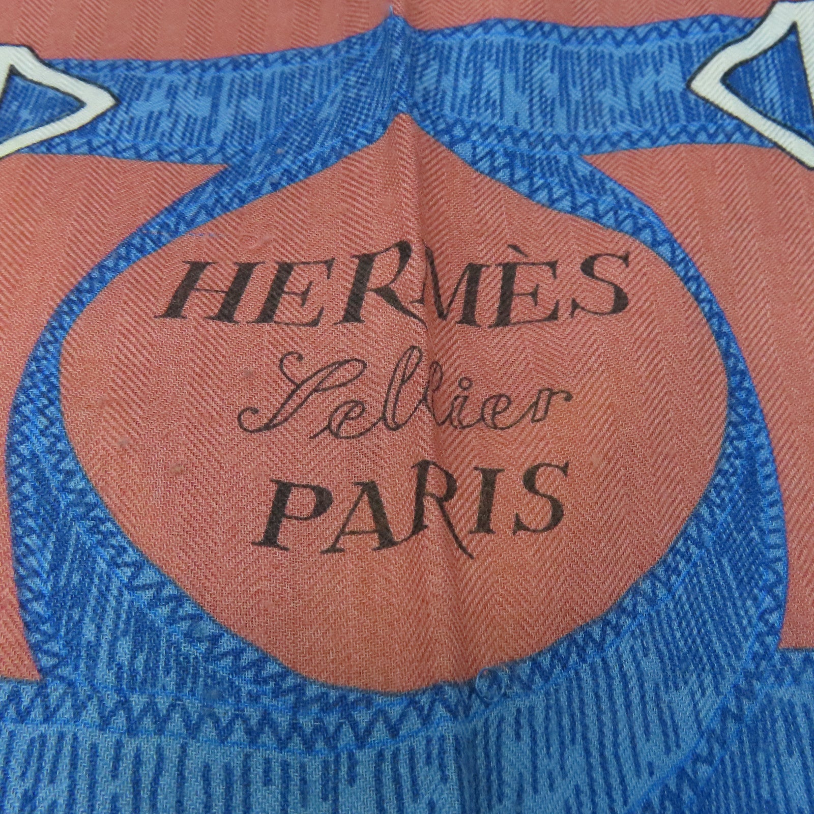 HERMES Cashmere/Silk Scarf Yellow/Pink