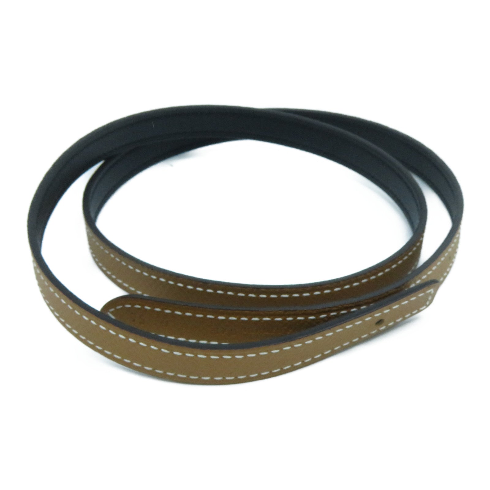 HERMES Epsom皮革Belt 75cm金扣皮帶Gold經典駝色